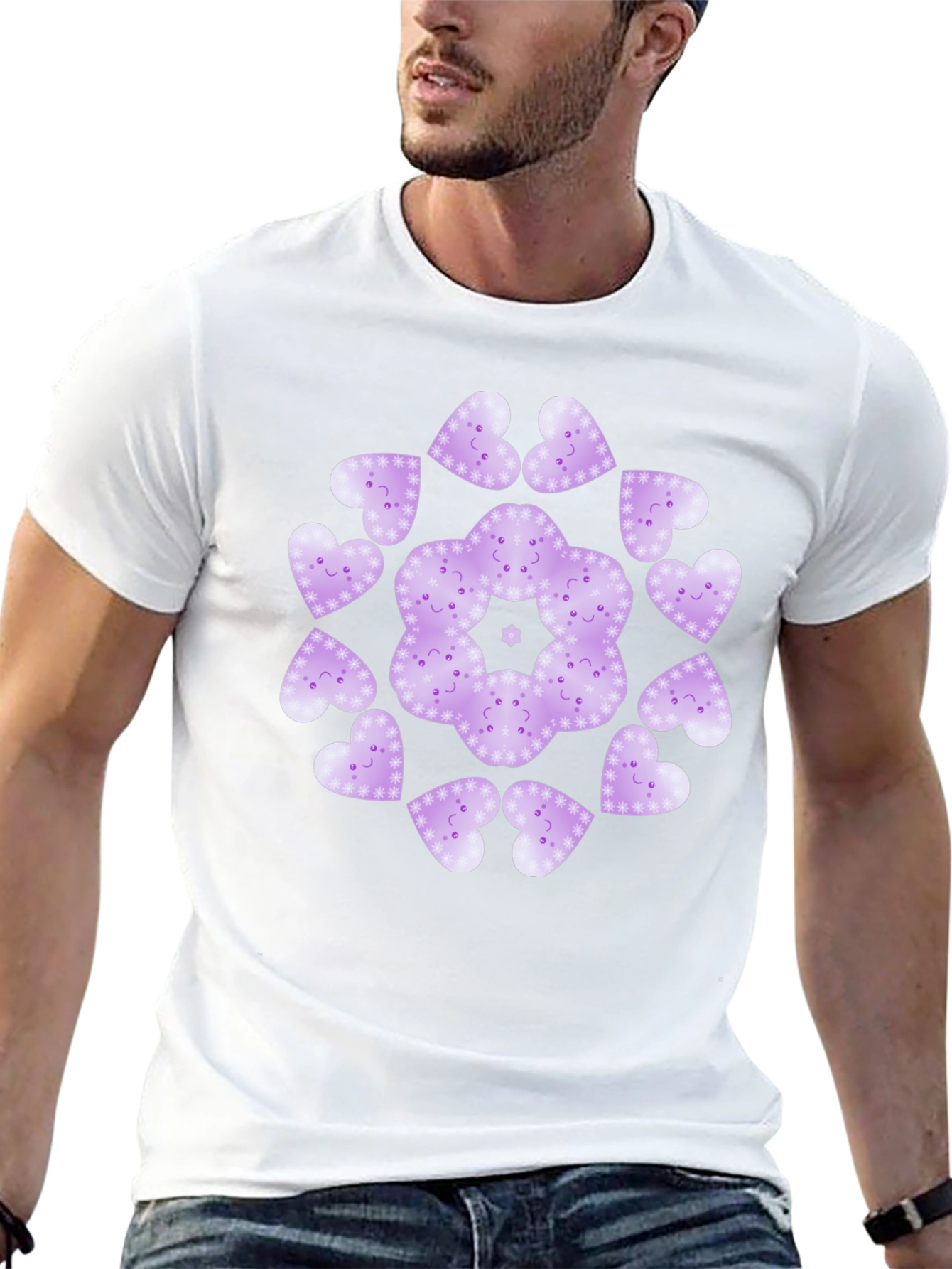 Heart Mandala Graphic T-Shirt