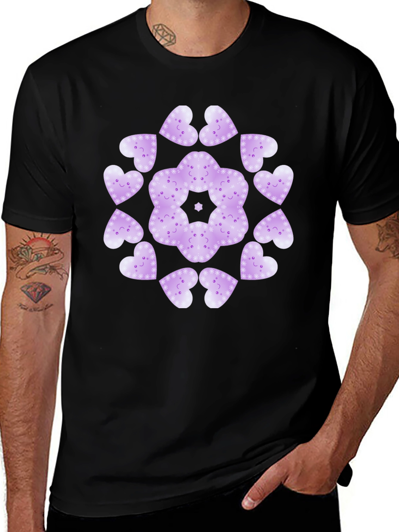 Heart Mandala Graphic T-Shirt