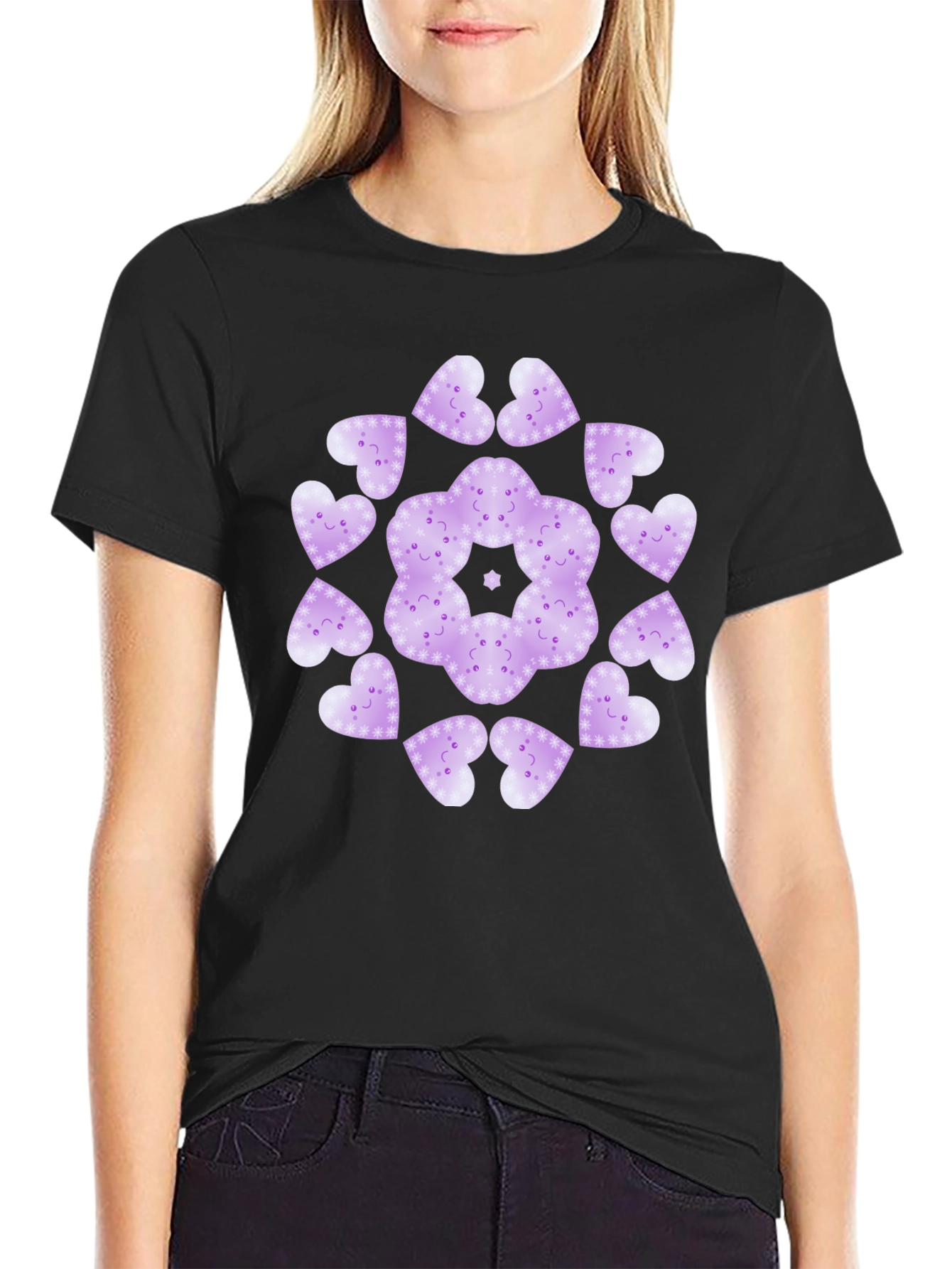 Heart Mandala Graphic T-Shirt
