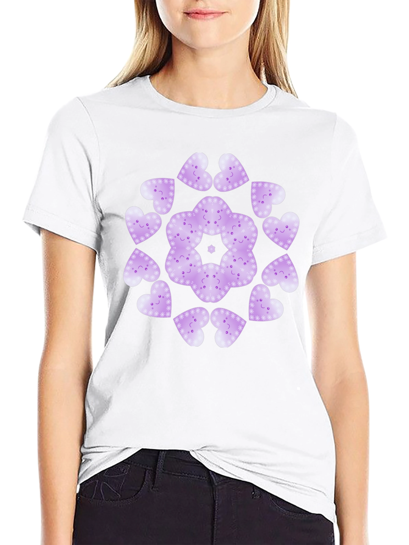 Heart Mandala Graphic T-Shirt