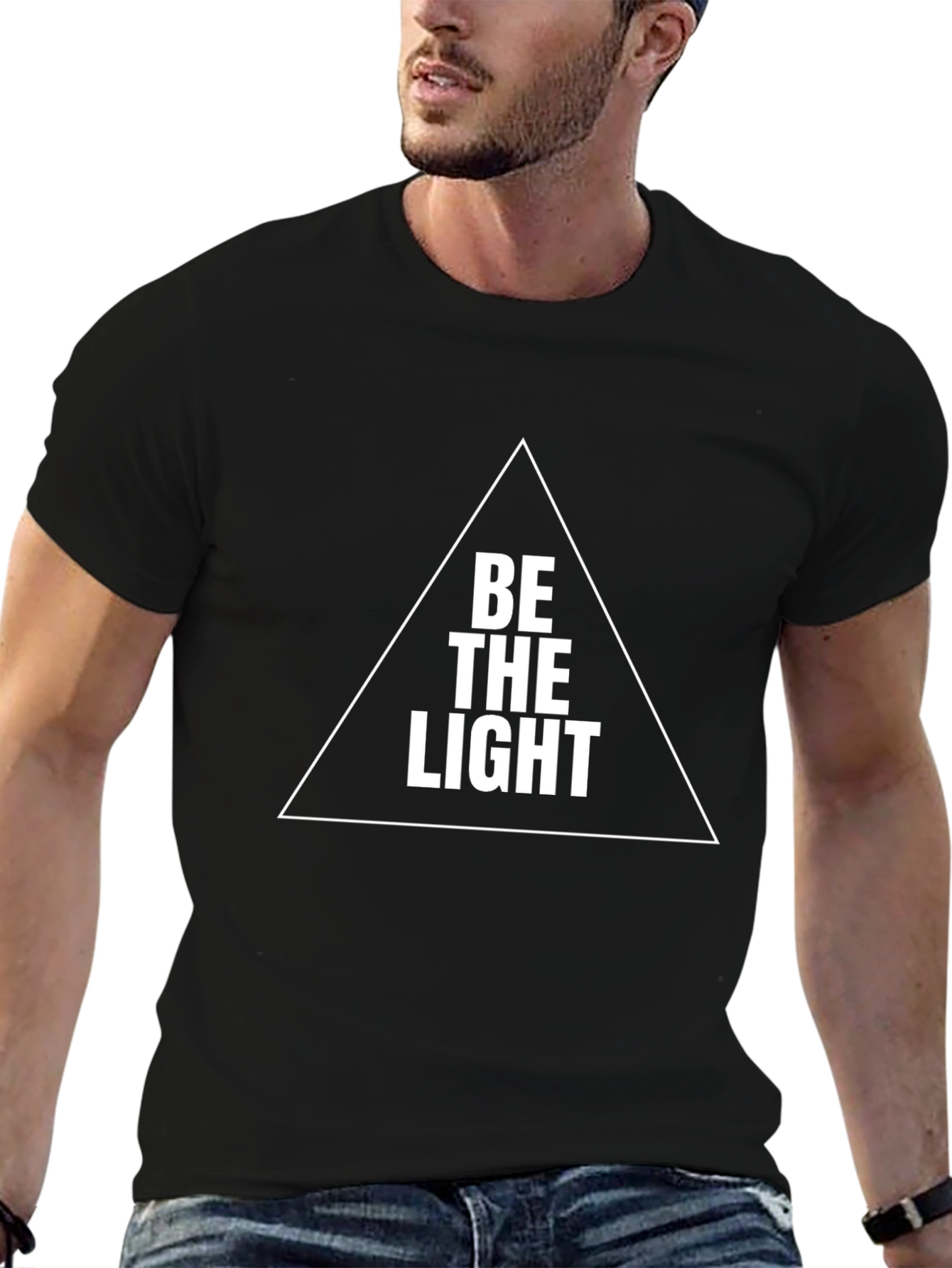 Be The Light Triangle Graphic T-Shirt