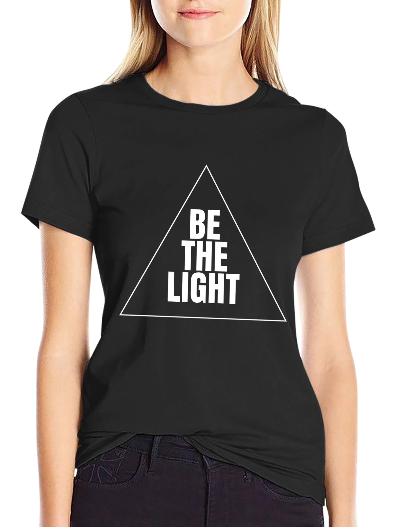 Be The Light Triangle Graphic T-Shirt