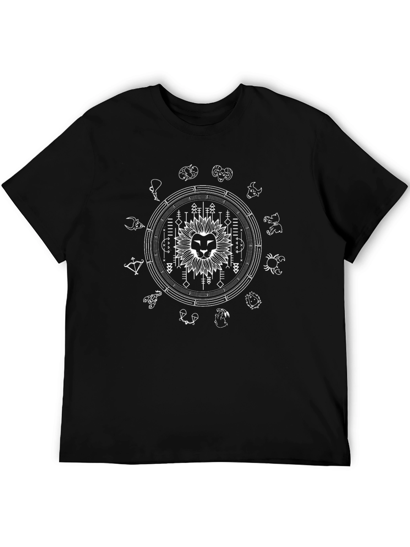 Zodiac Lion Graphic Tee - Stylish Astrology Shirt