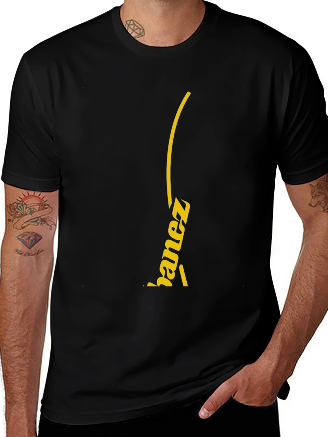 Ibanez Logo Black T-Shirt - Music Fan Apparel