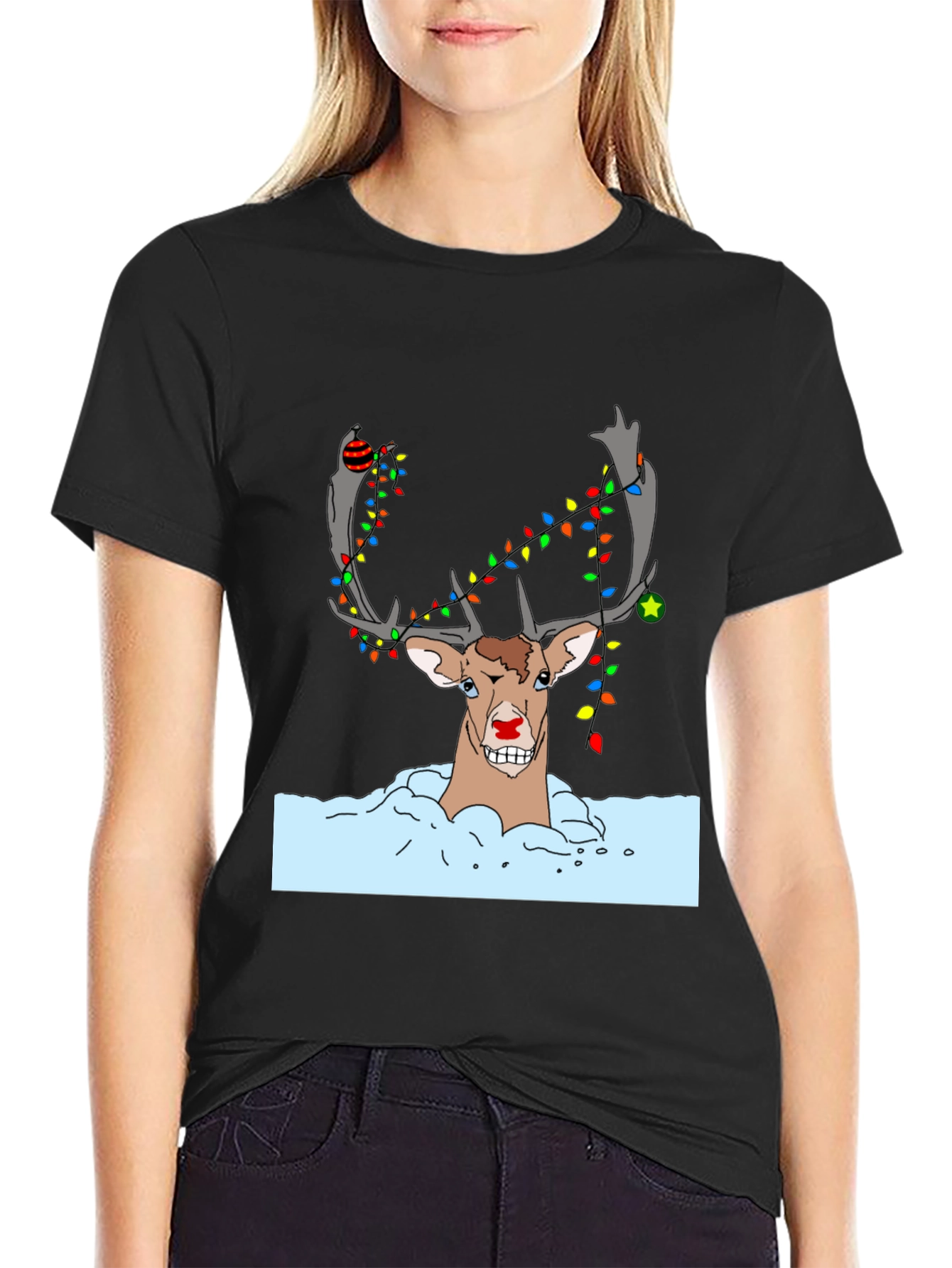 Rudolph Christmas T-Shirt - Holiday Reindeer
