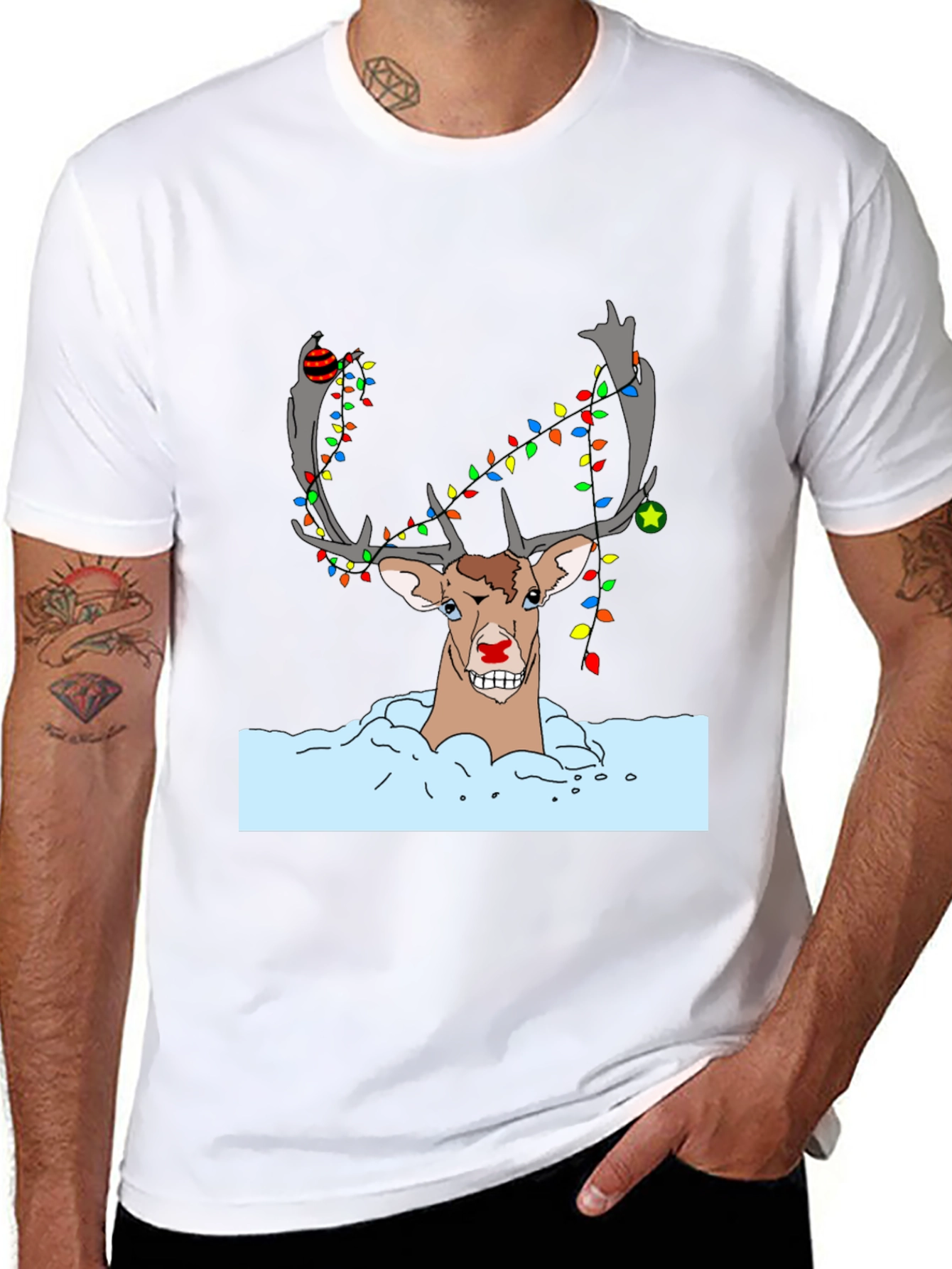 Rudolph Christmas T-Shirt - Holiday Reindeer