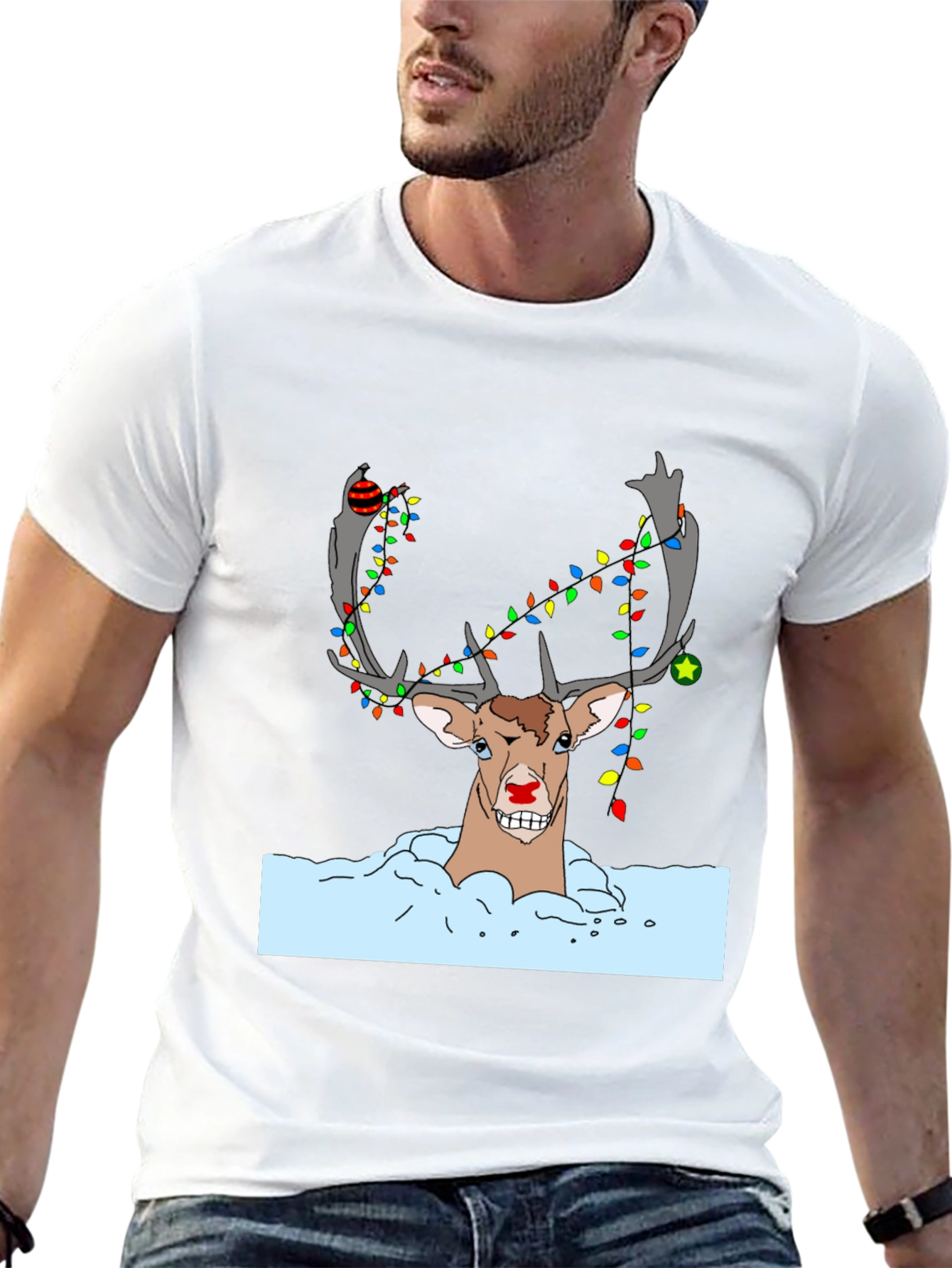 Rudolph Christmas T-Shirt - Holiday Reindeer