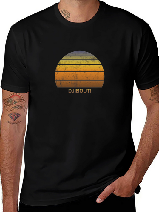 Retro Djibouti Sunset T-Shirt