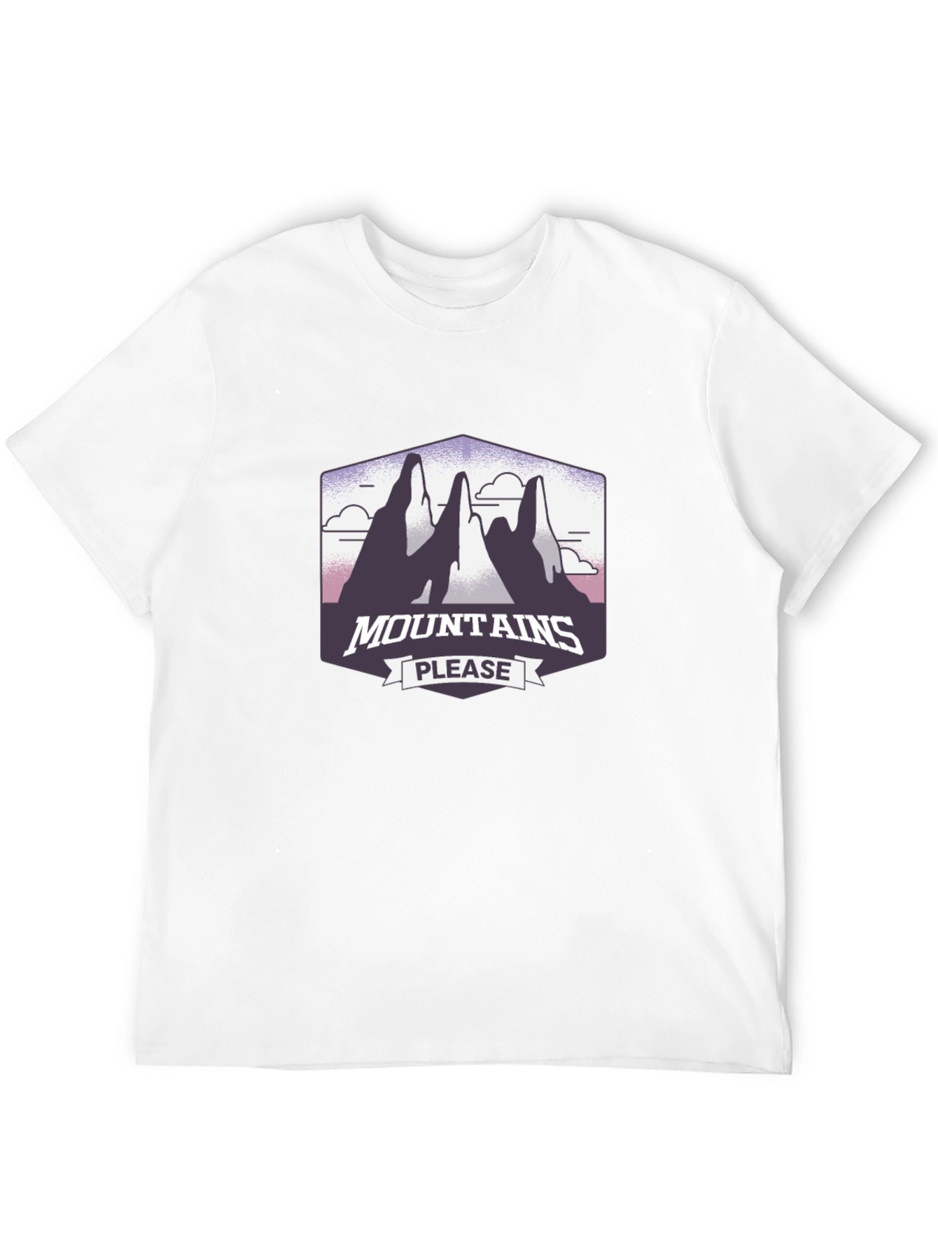 Mountains Please Graphic Tee - Black Cotton T-Shirt