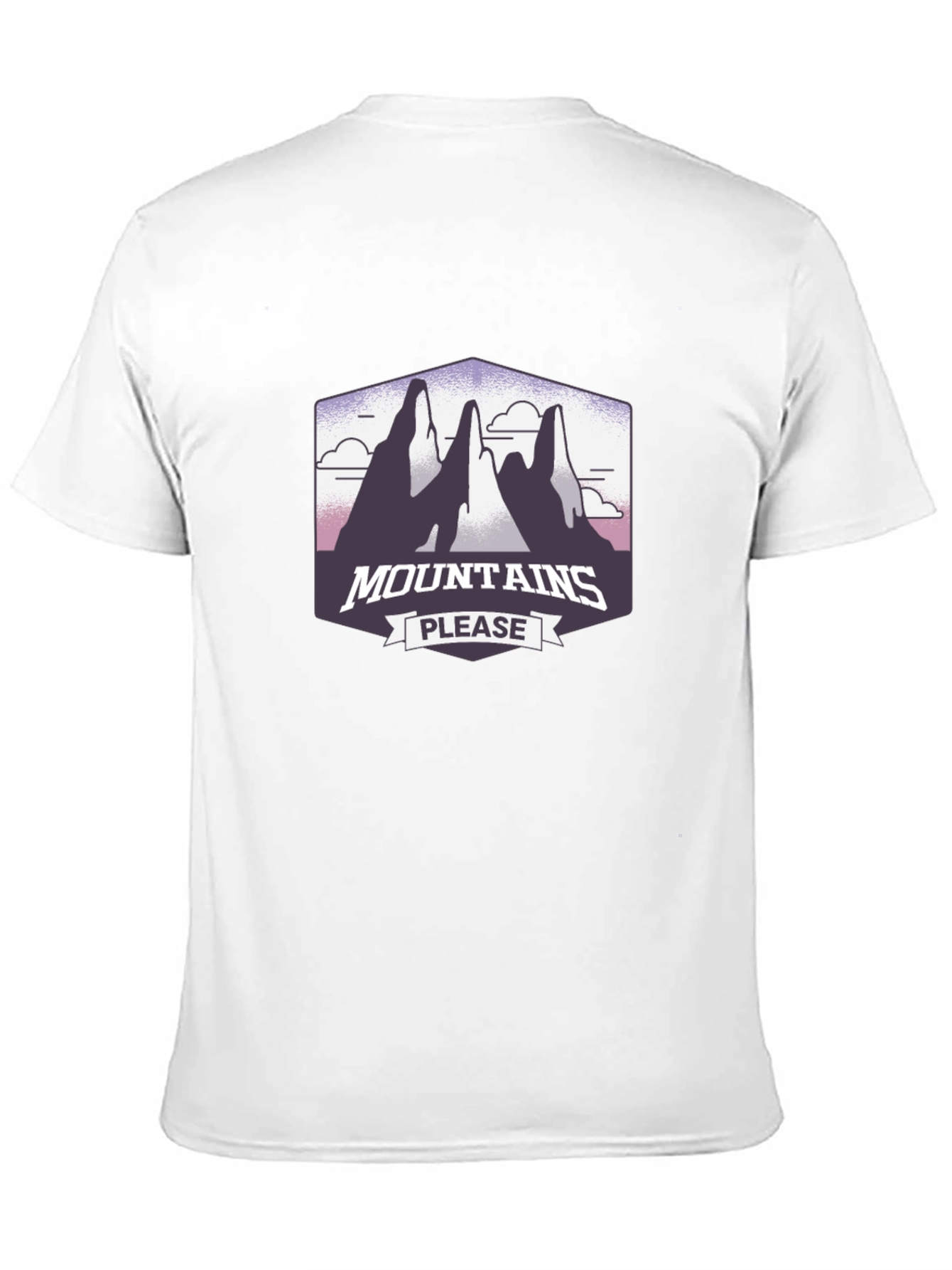 Mountains Please Graphic Tee - Black Cotton T-Shirt