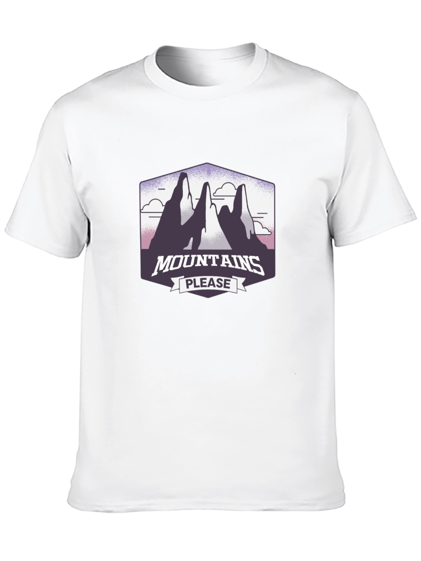 Mountains Please Graphic Tee - Black Cotton T-Shirt