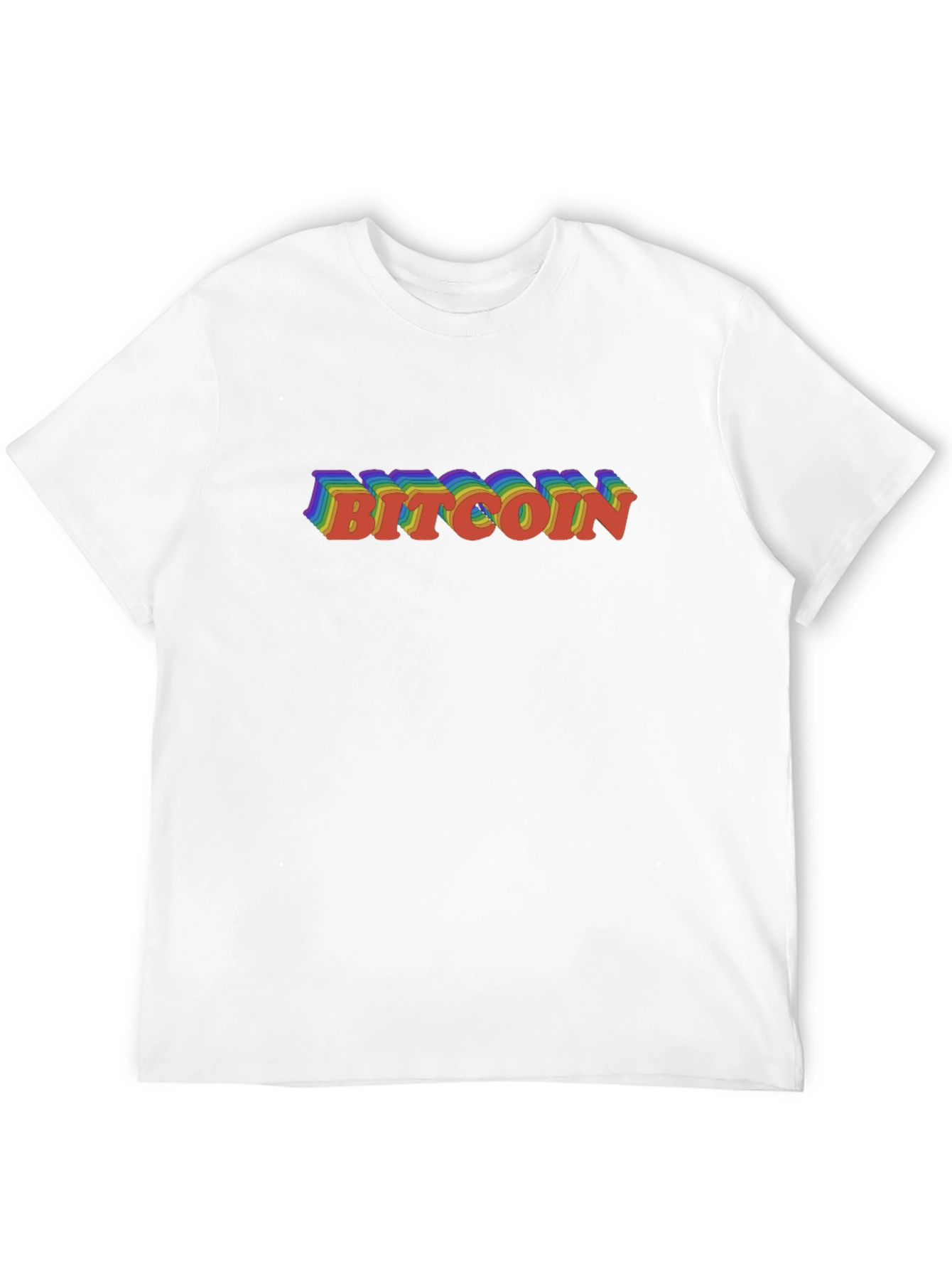 Bitcoin Rainbow Layered Graphic Tee