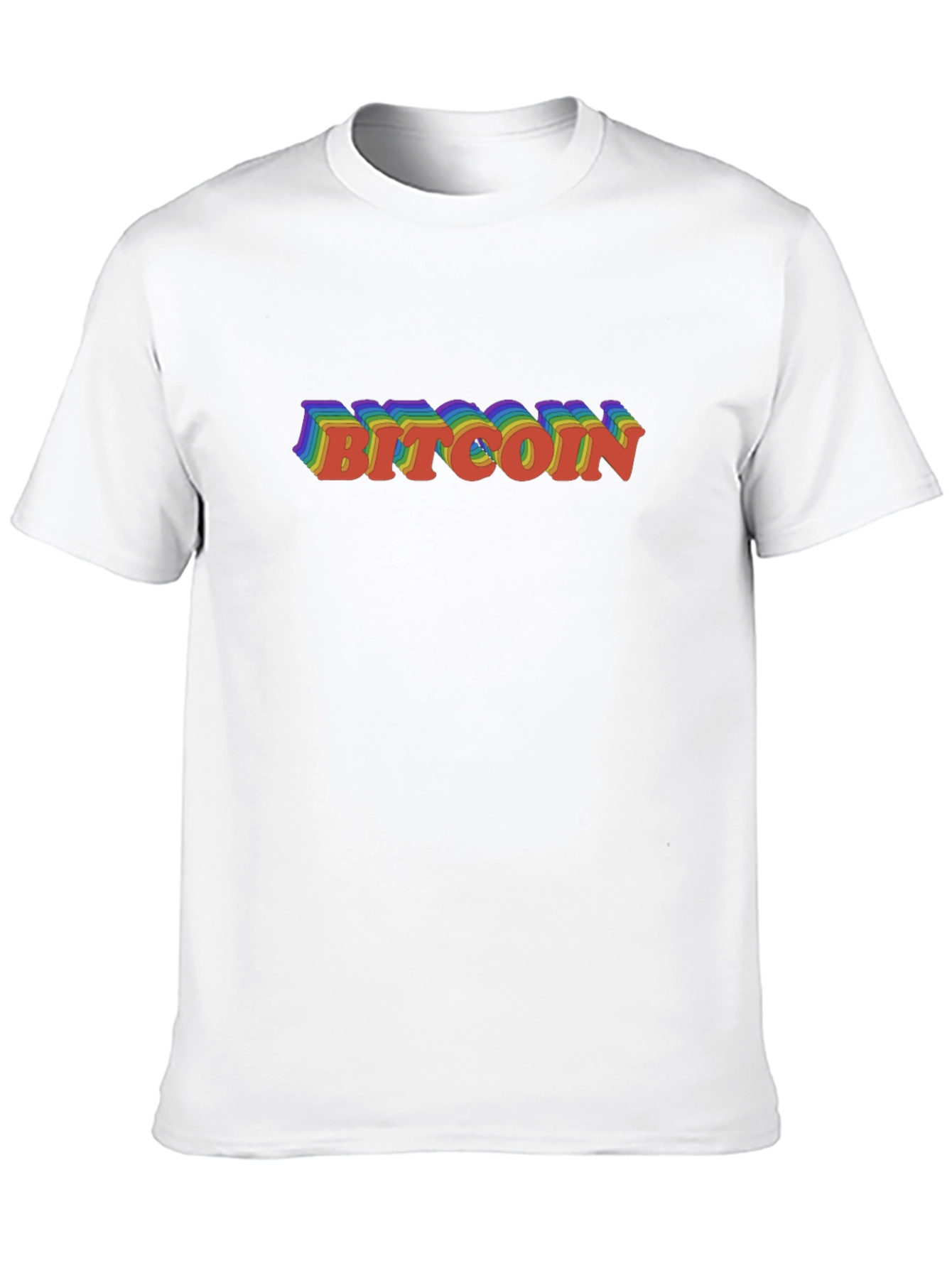 Bitcoin Rainbow Layered Graphic Tee