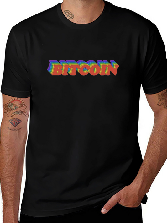 Bitcoin Rainbow Layered Graphic Tee