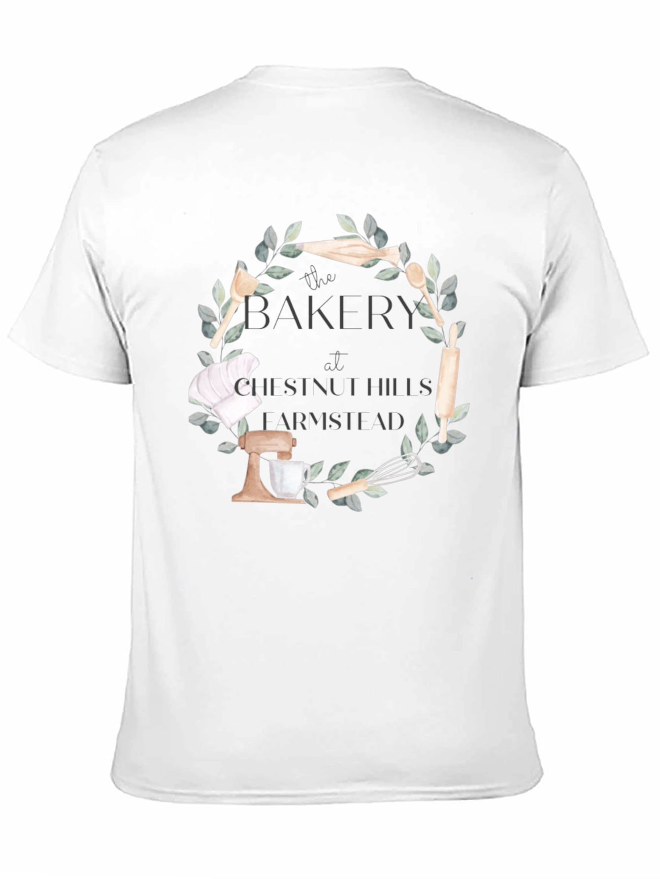 Bakers Wreath T-Shirt - Chestnut Hills Larmshlad Bakery