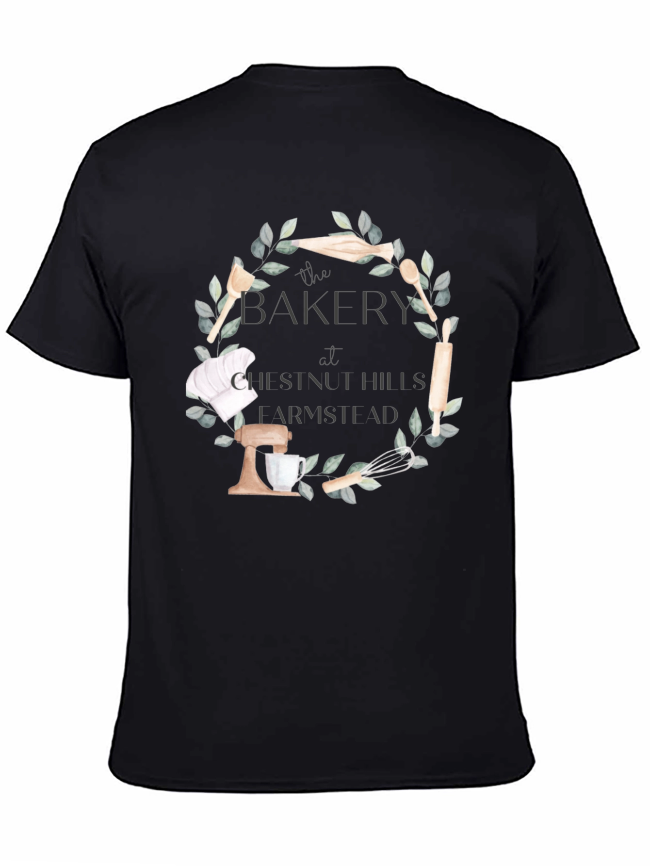 Bakers Wreath T-Shirt - Chestnut Hills Larmshlad Bakery