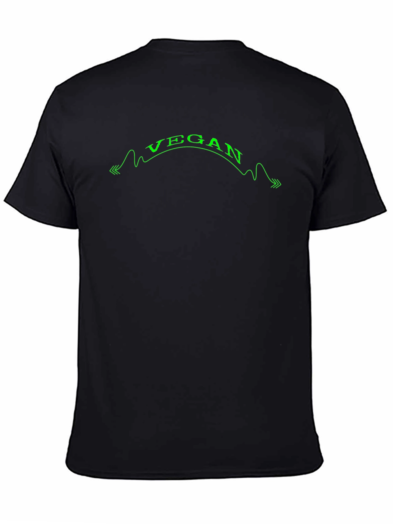 Vegan Arrow Graphic Black T-Shirt