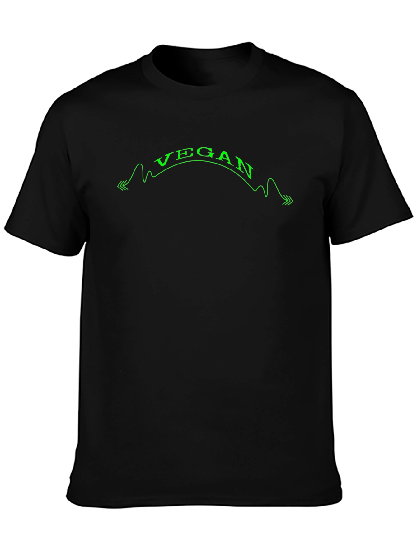 Vegan Arrow Graphic Black T-Shirt