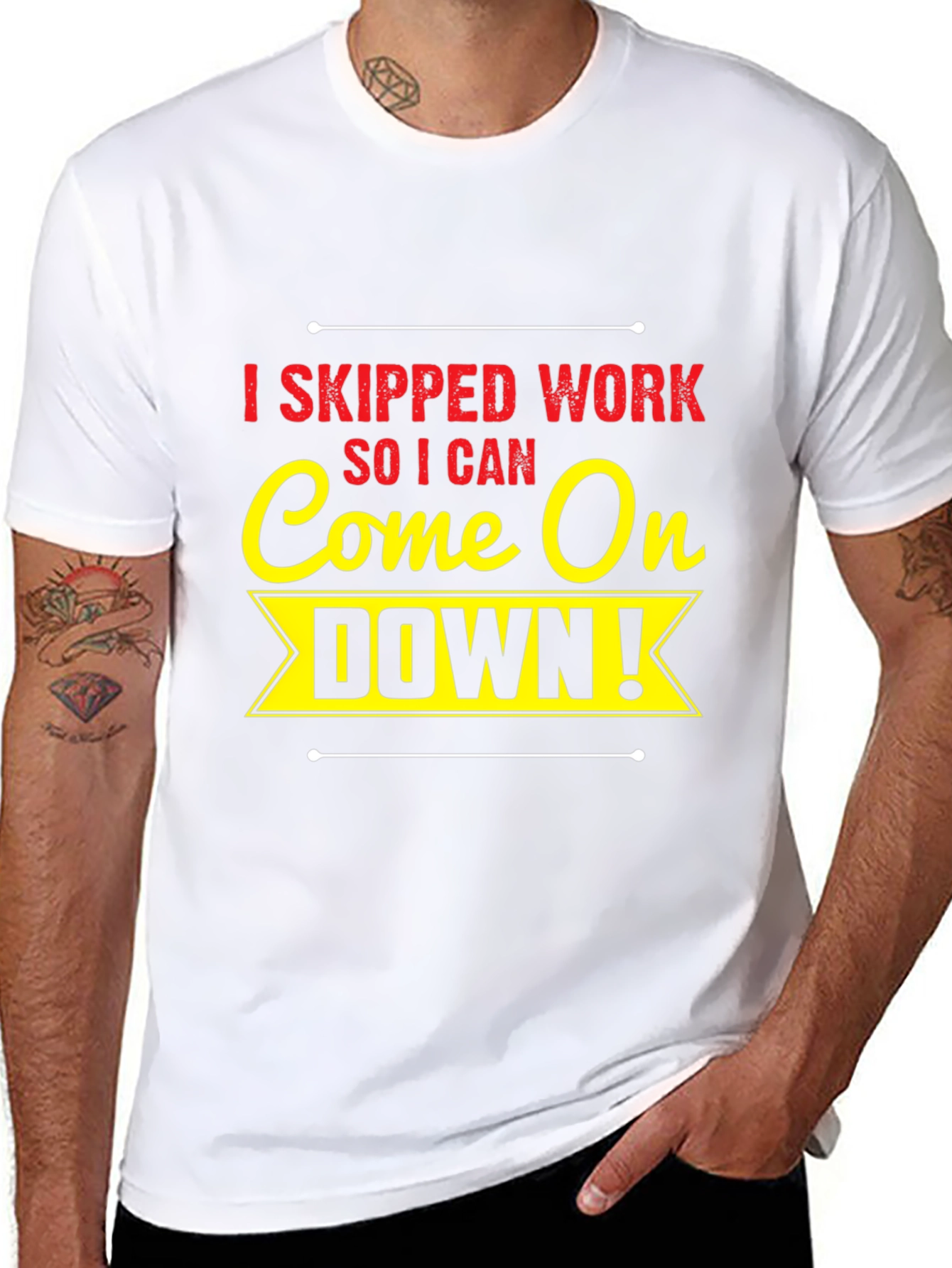 I Skipped Work Come On Down! Black T-Shirt