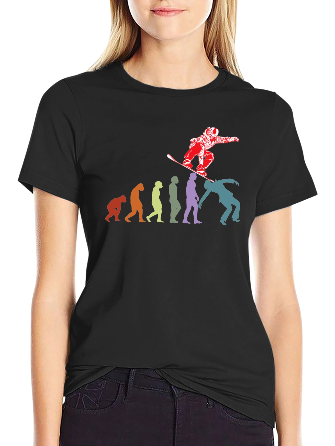 Snowboard Evolution T-Shirt - Funny Winter Sports Tee