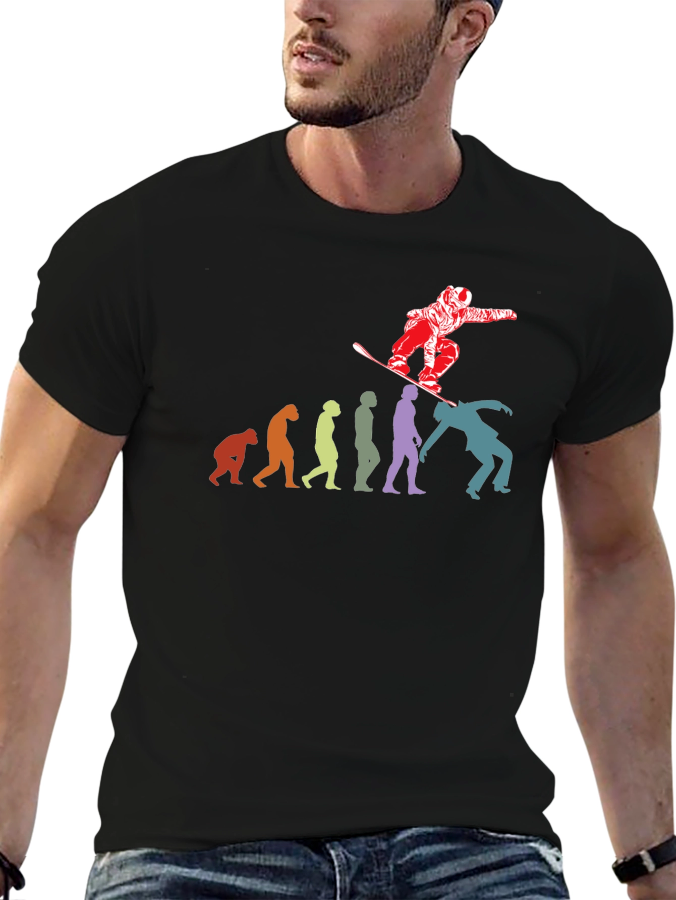 Snowboard Evolution T-Shirt - Funny Winter Sports Tee