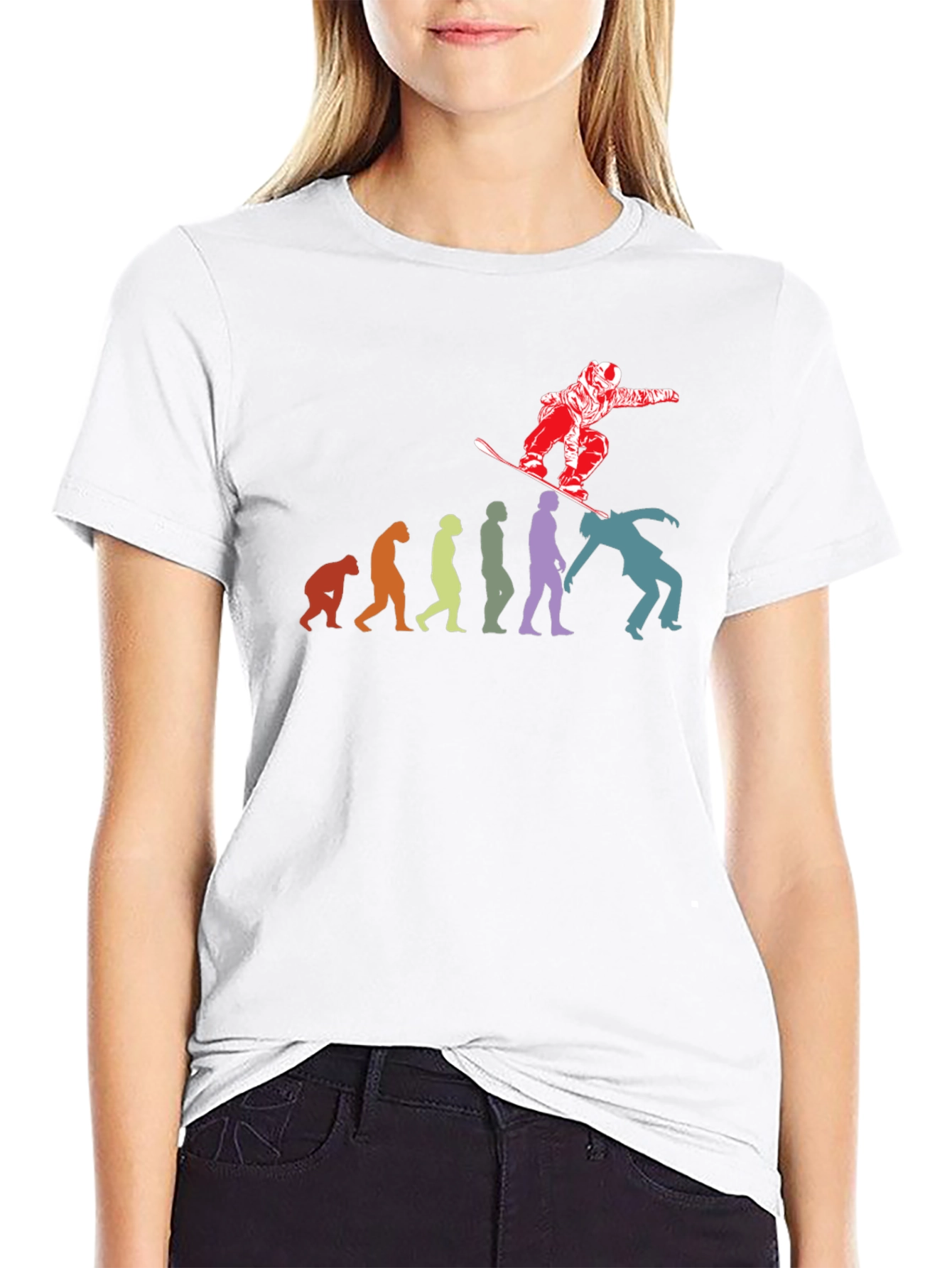Snowboard Evolution T-Shirt - Funny Winter Sports Tee