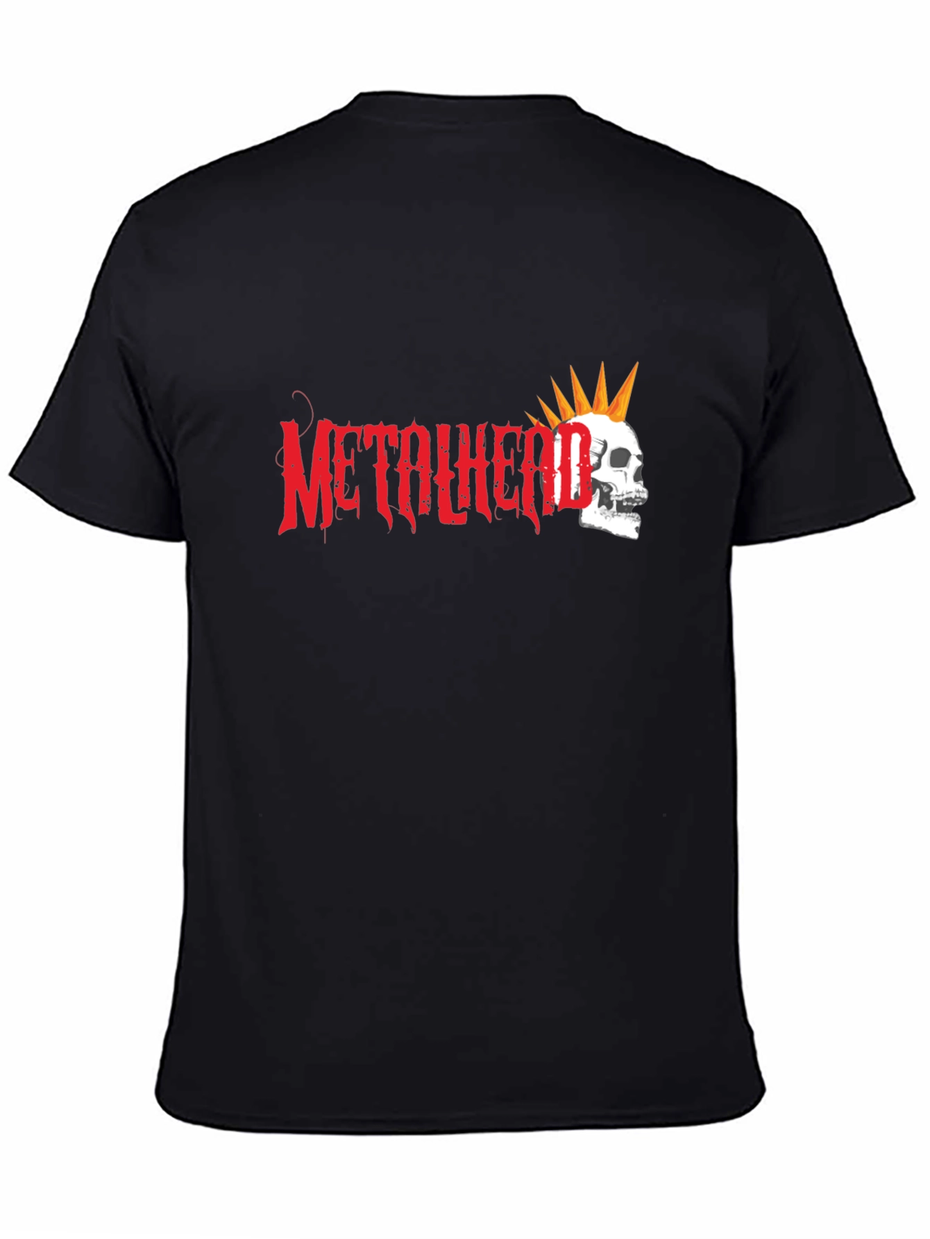 Metalhead Skull Graphic T-Shirt - Black Cotton Tee