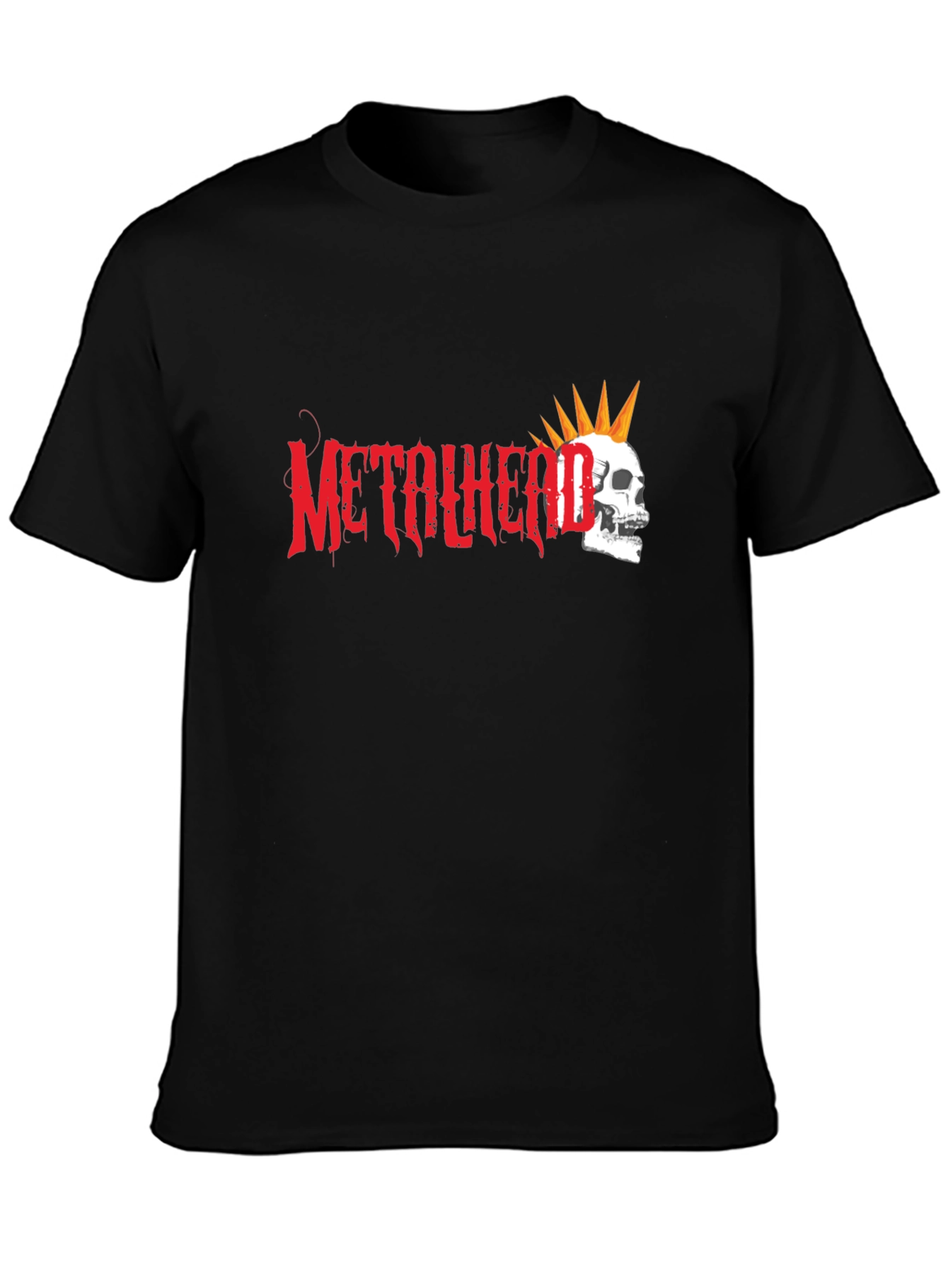 Metalhead Skull Graphic T-Shirt - Black Cotton Tee