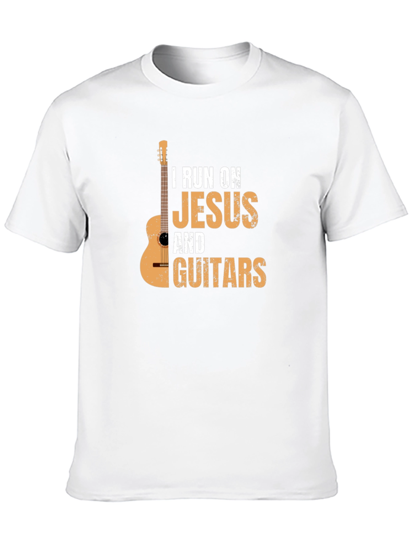 I Run On Jesus & Guitars Graphic T-Shirt