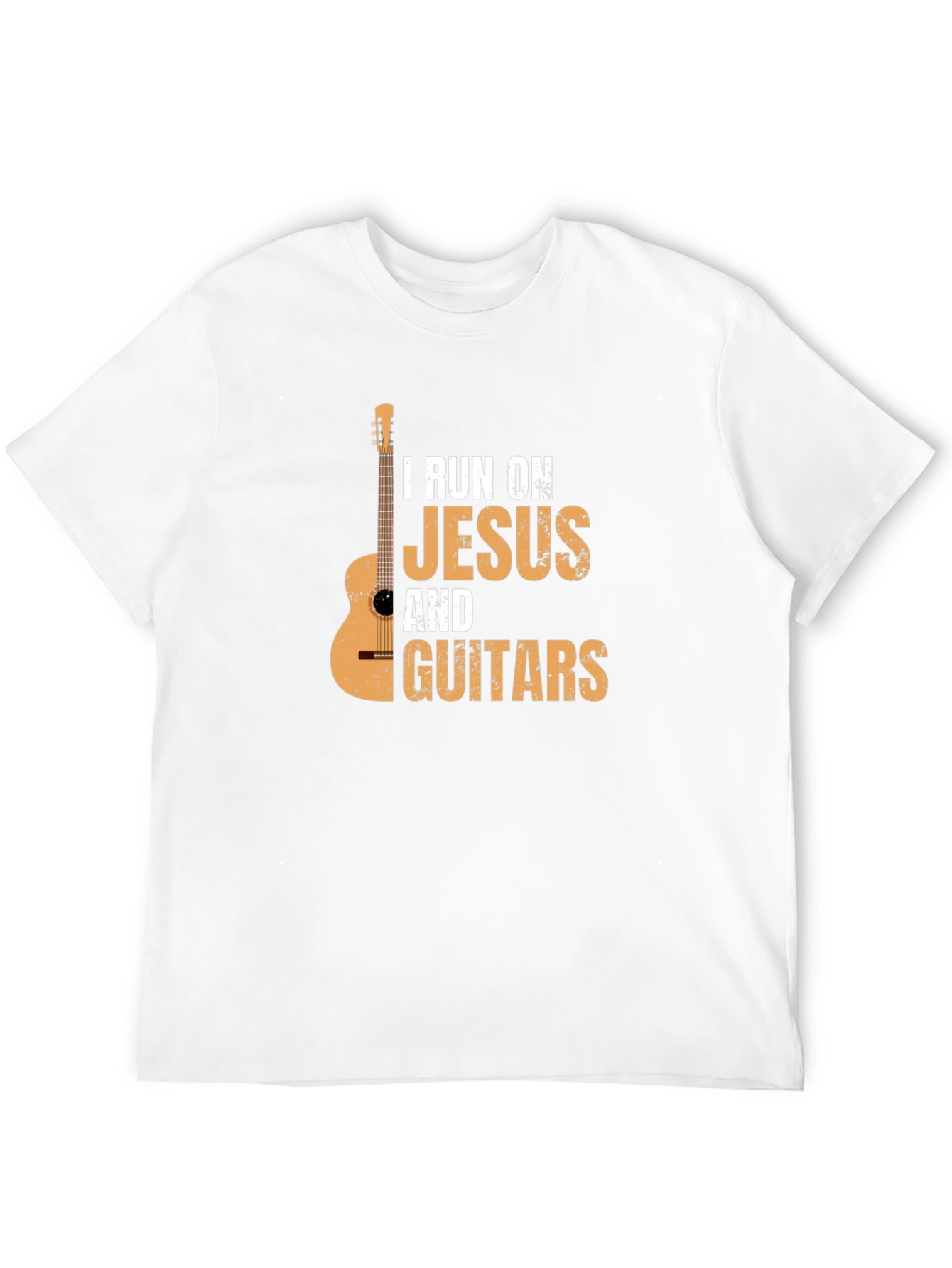 I Run On Jesus & Guitars Graphic T-Shirt