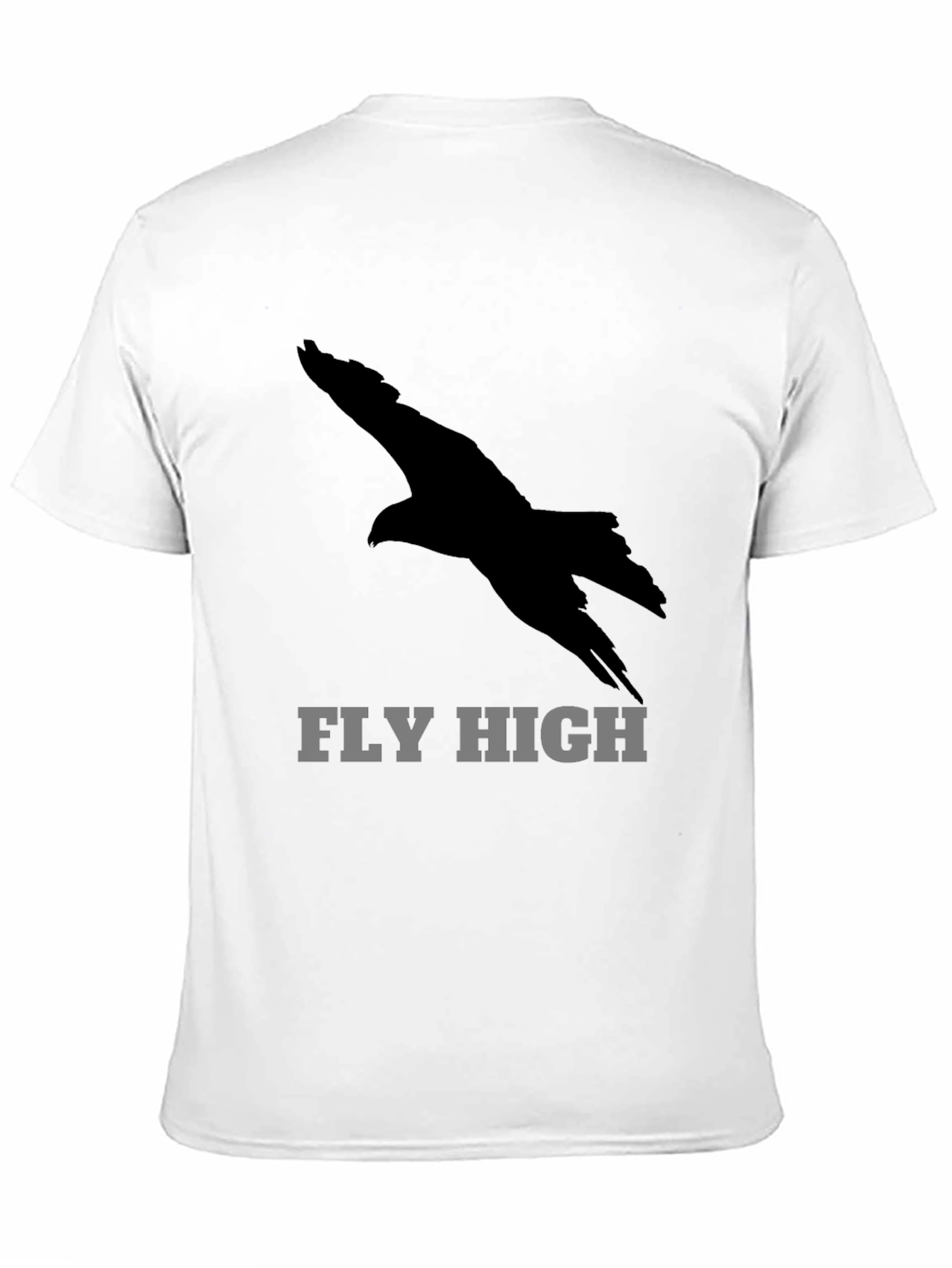 Fly High Eagle Graphic Black T-Shirt