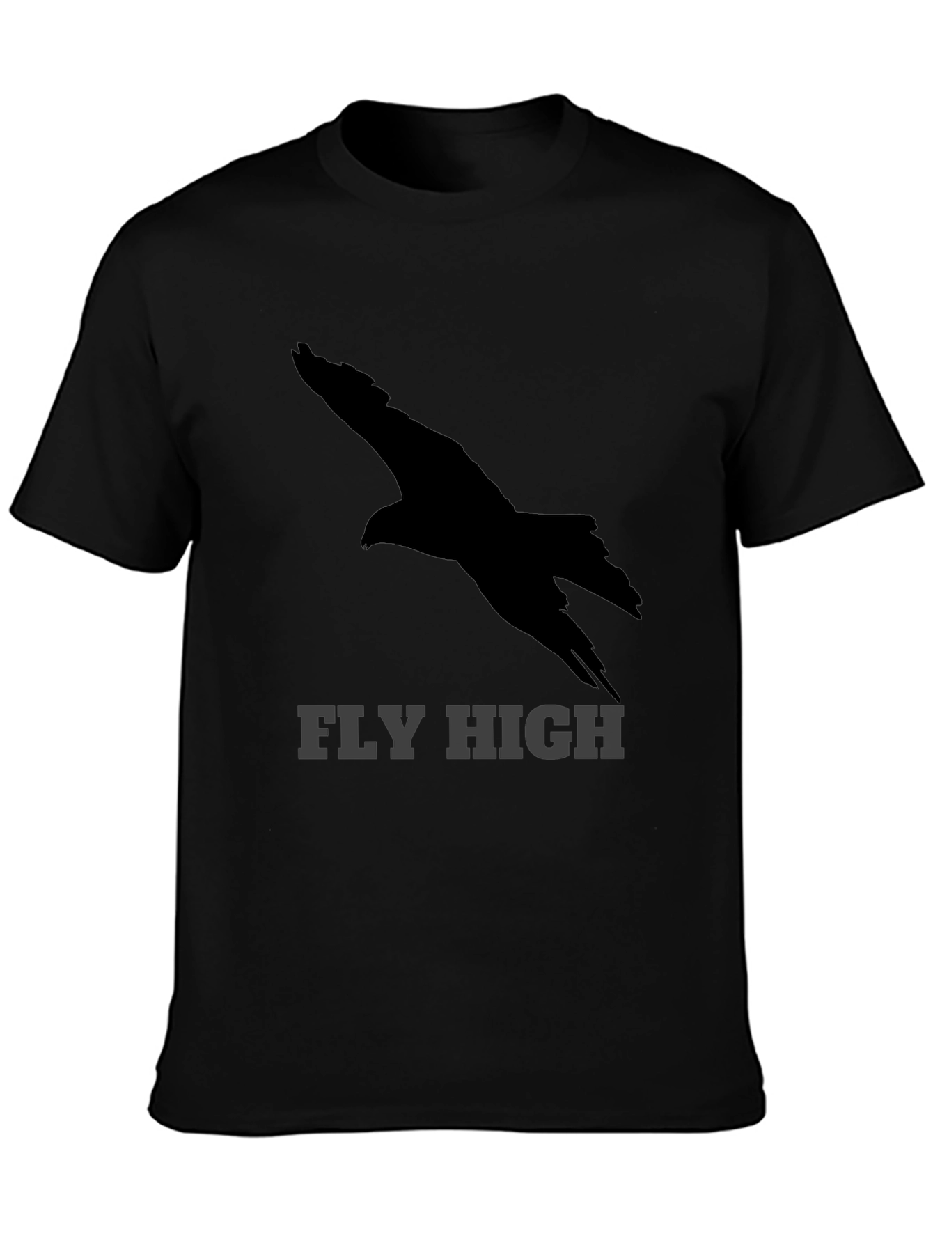 Fly High Eagle Graphic Black T-Shirt
