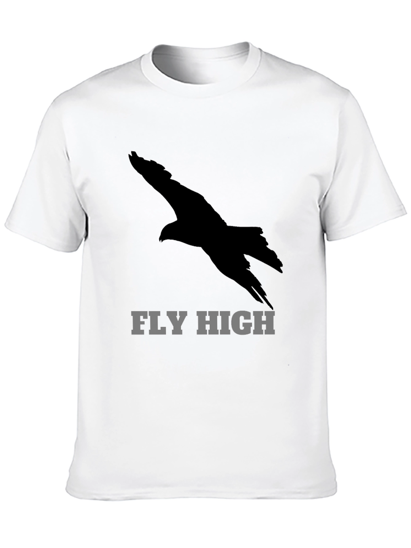 Fly High Eagle Graphic Black T-Shirt