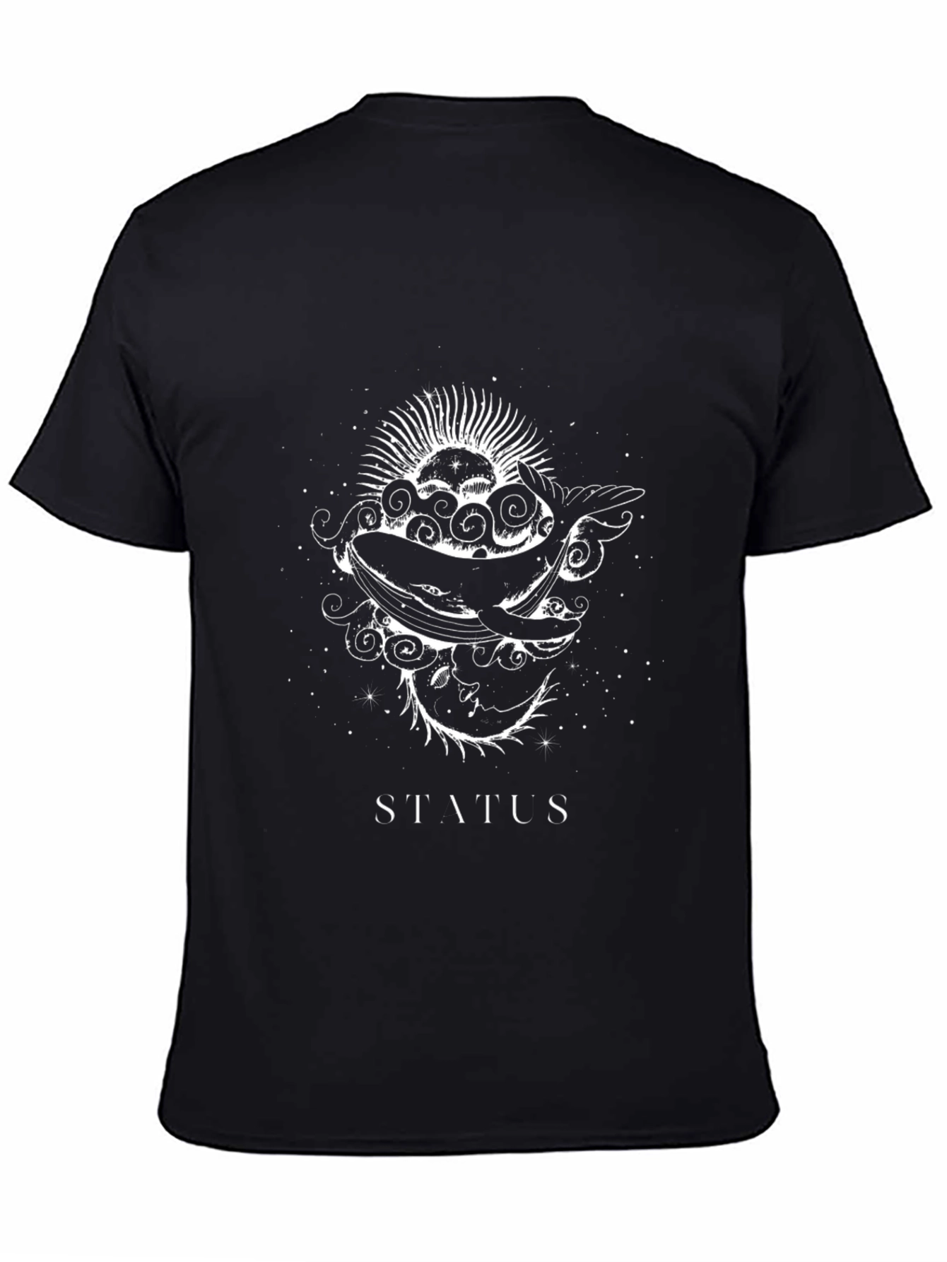 Whale Graphic Black T-Shirt