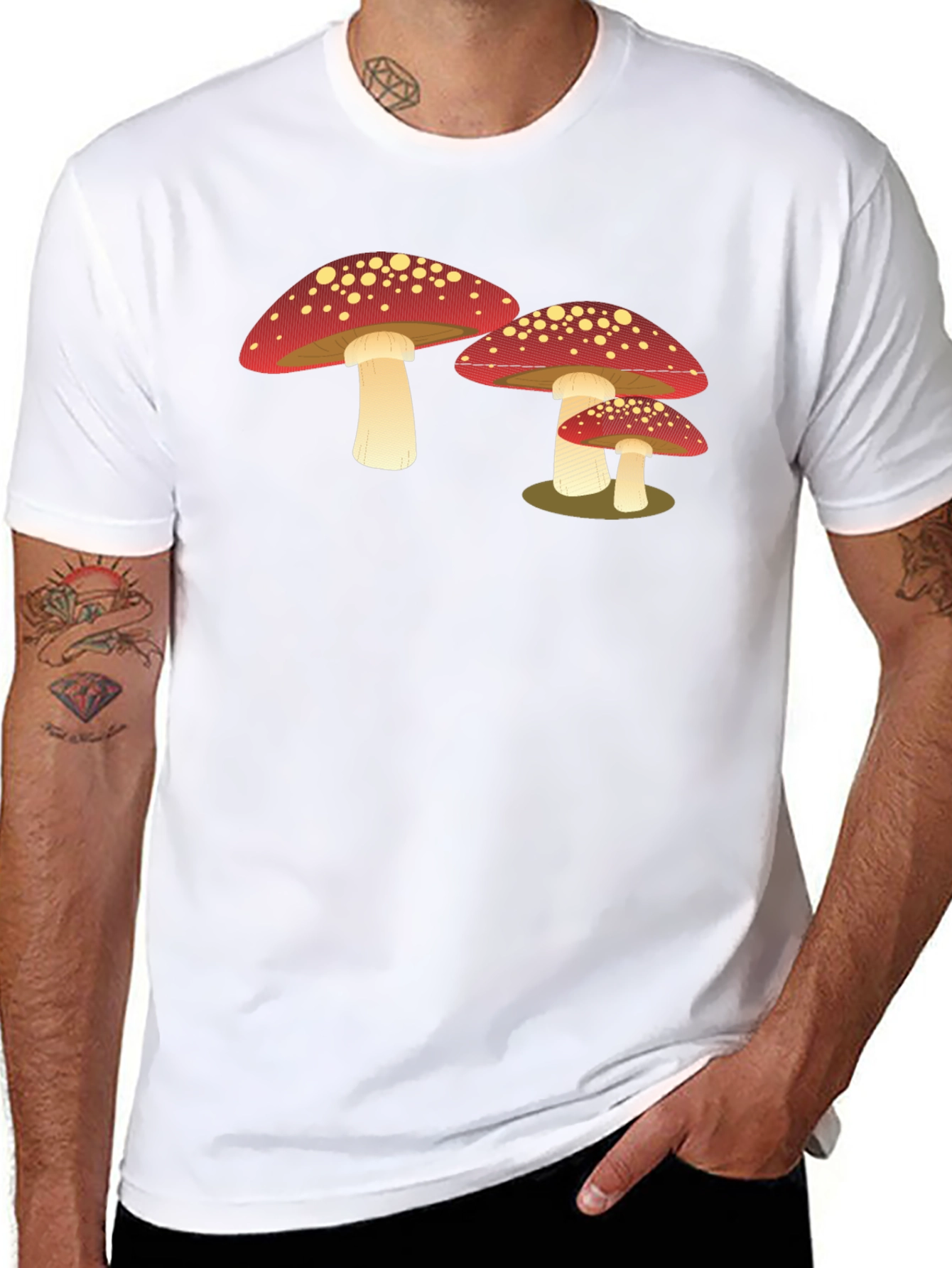 Mushroom Graphic T-Shirt - Cool Casual Tee