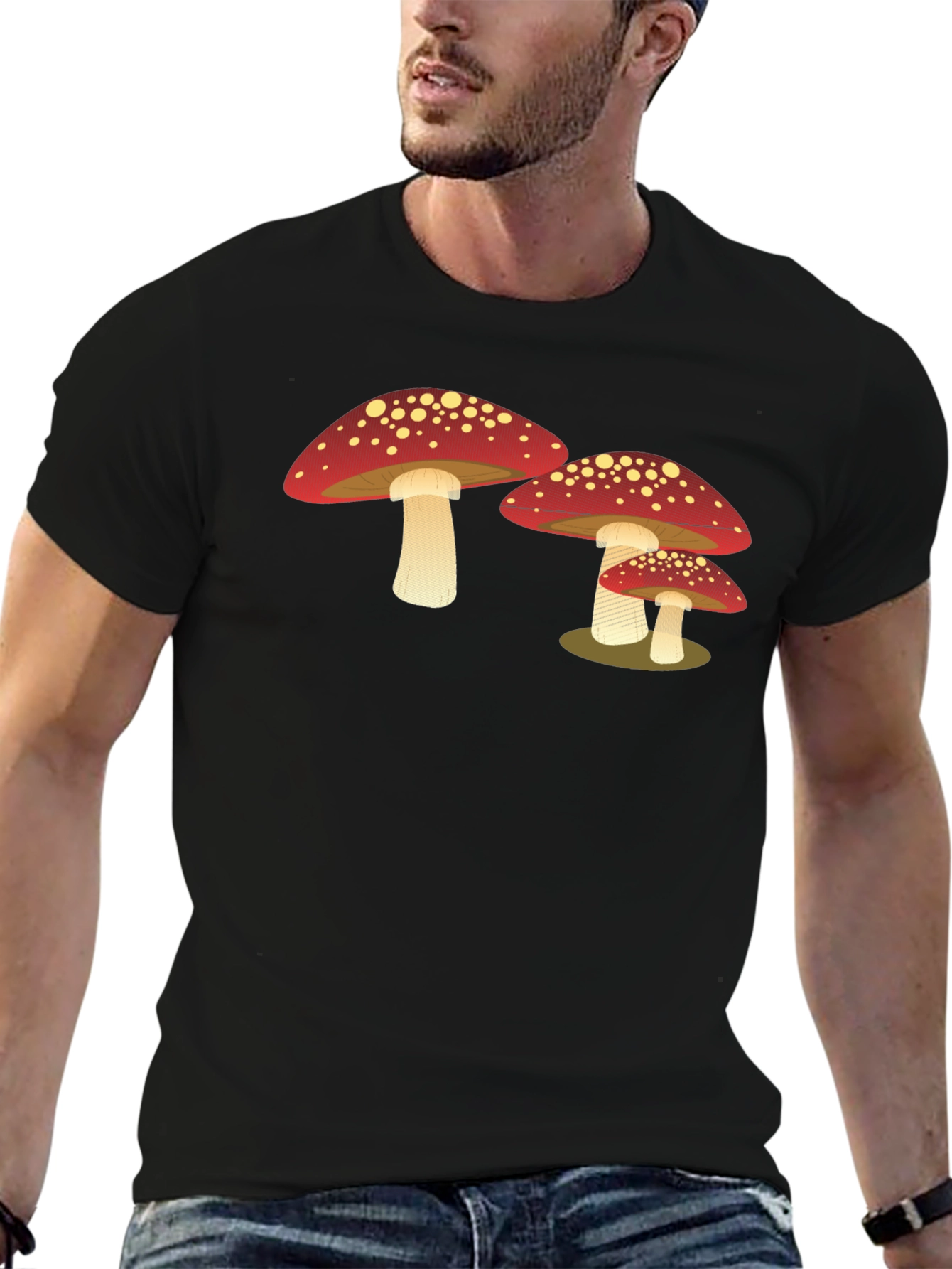 Mushroom Graphic T-Shirt - Cool Casual Tee