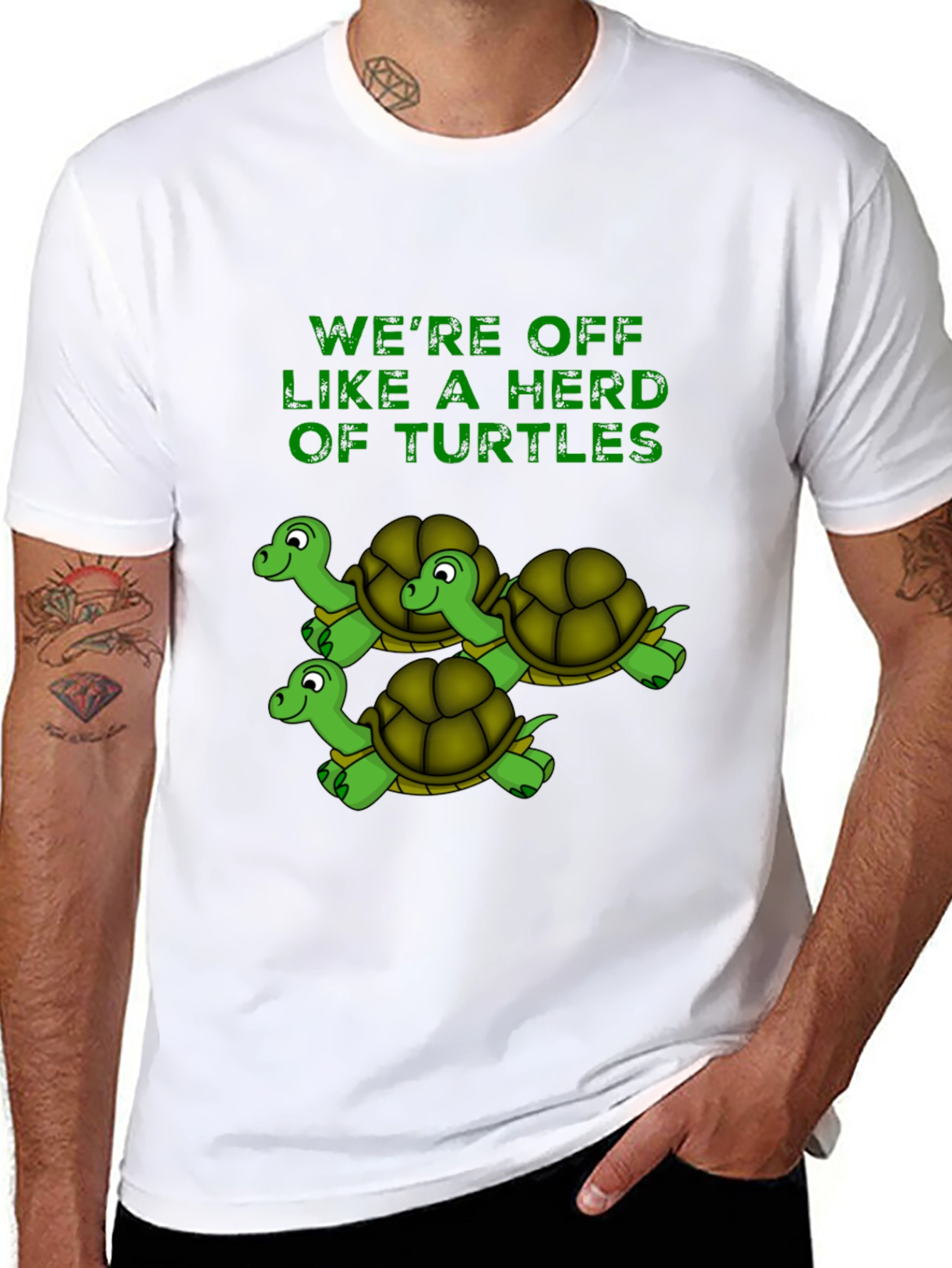 Herd of Turtles Graphic T-Shirt - Black
