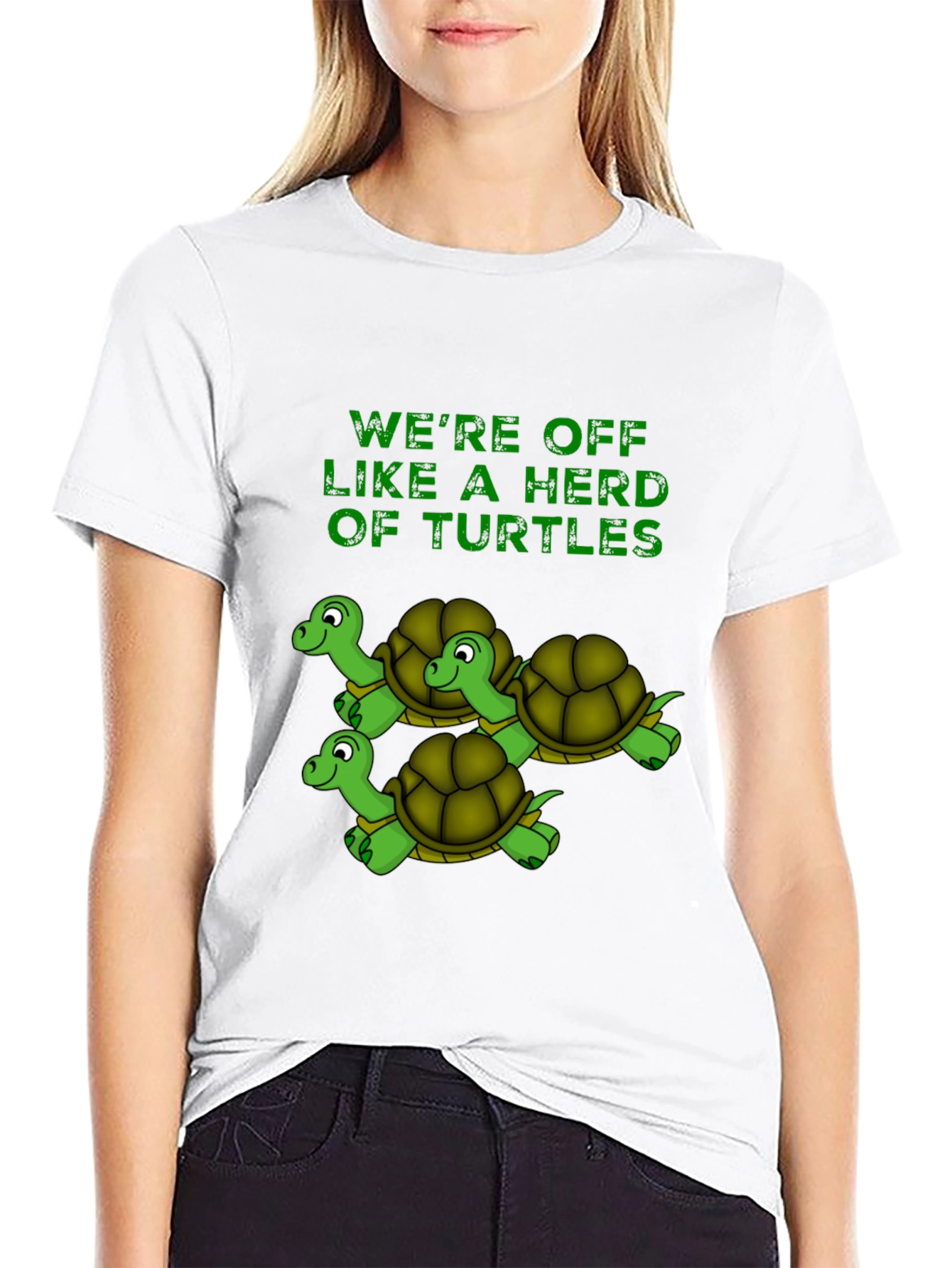 Herd of Turtles Graphic T-Shirt - Black