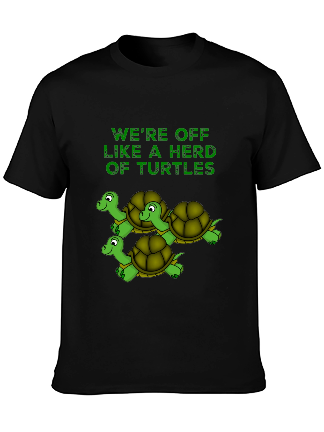 Herd of Turtles Graphic T-Shirt - Black