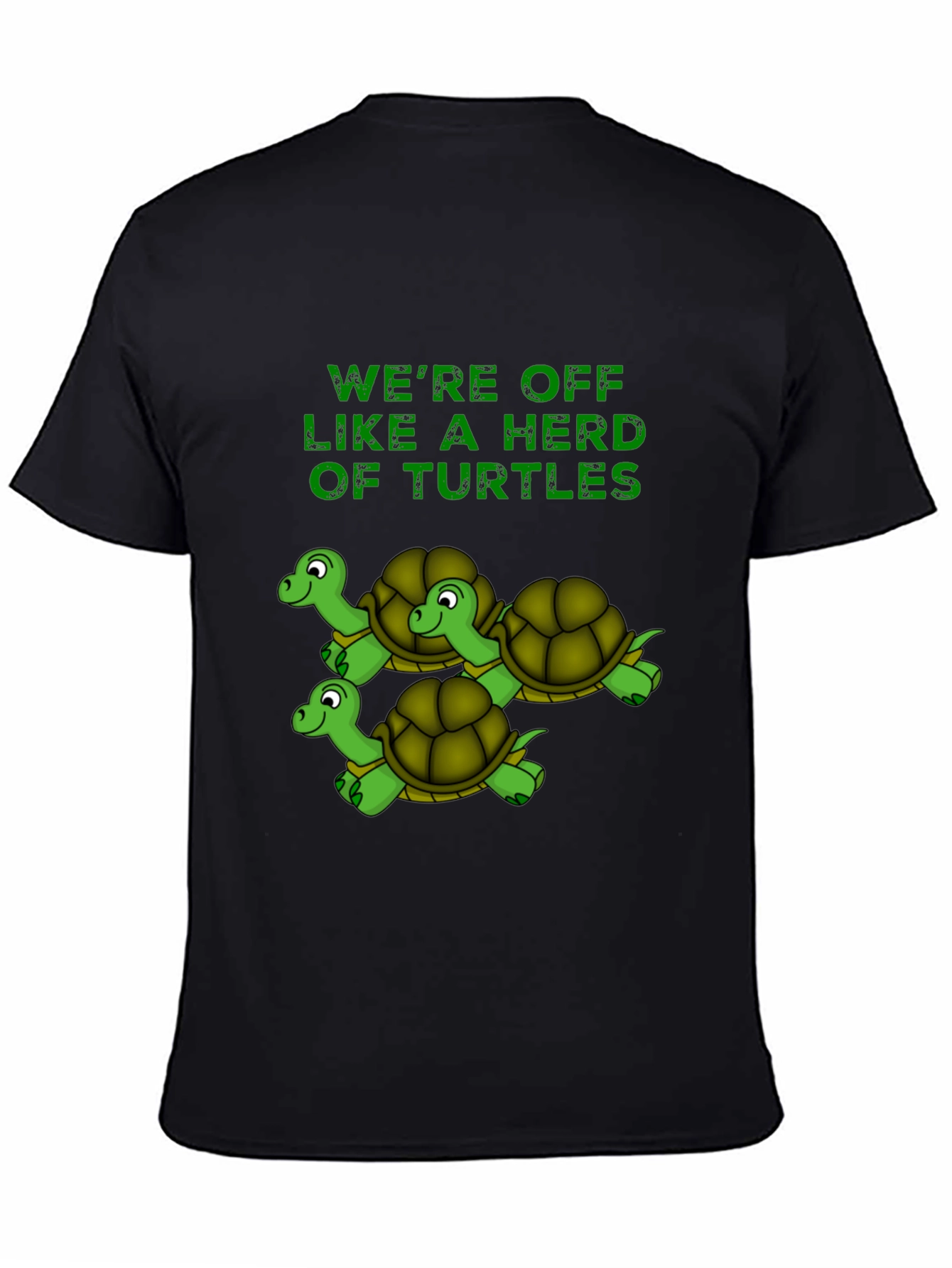 Herd of Turtles Graphic T-Shirt - Black