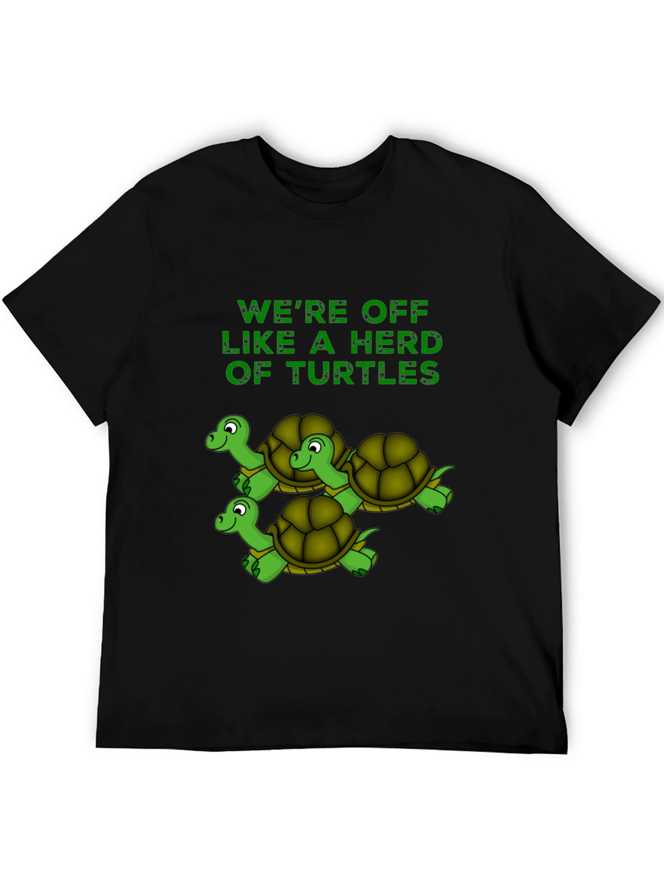 Herd of Turtles Graphic T-Shirt - Black