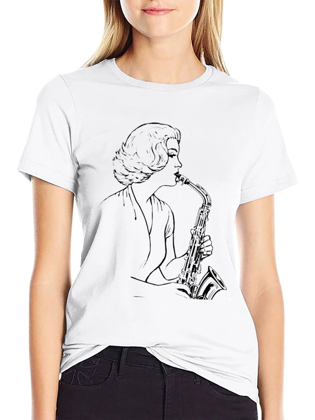Saxophone Player Graphic Tee
