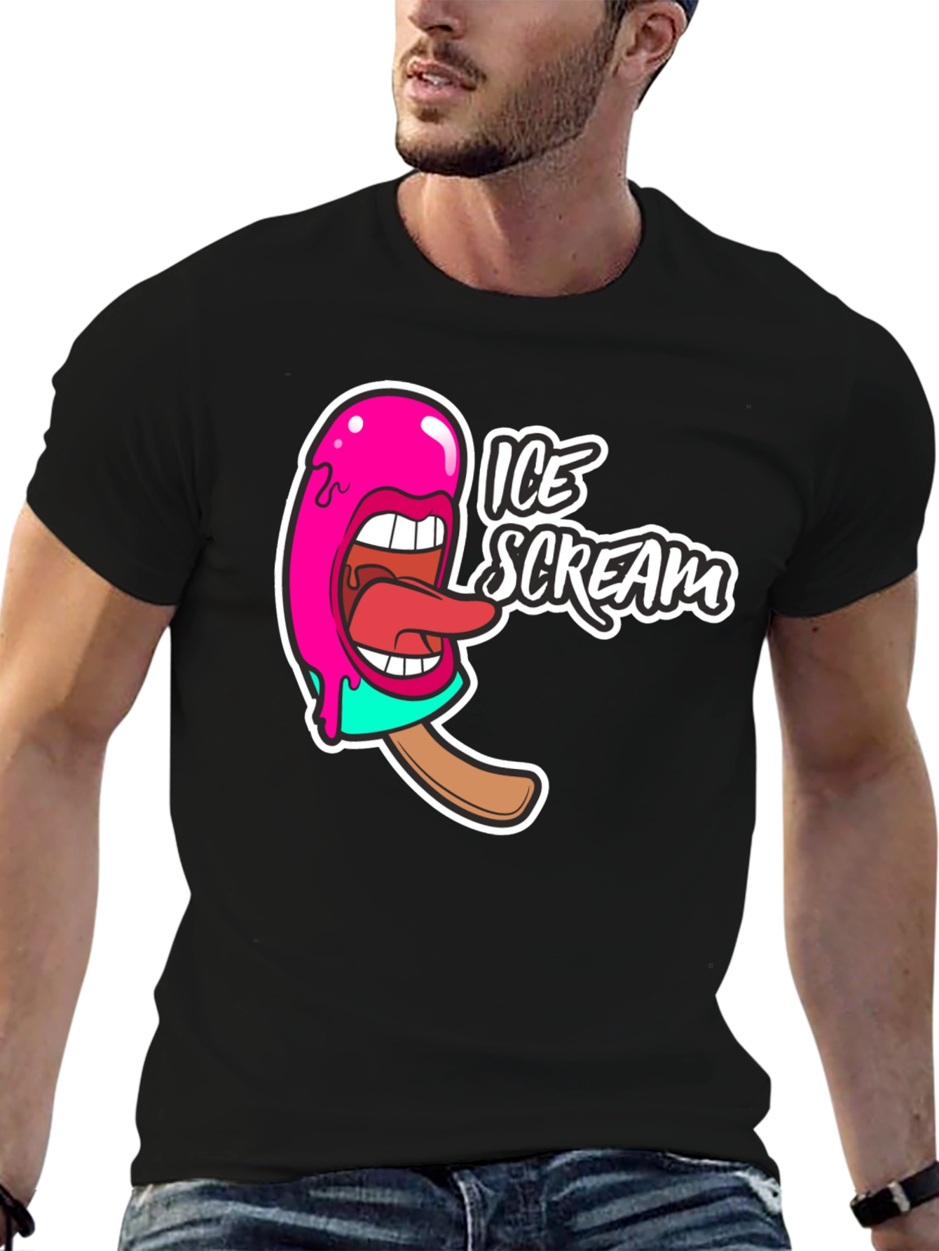 Ice Scream Graphic T-Shirt - Funny Novelty Tee