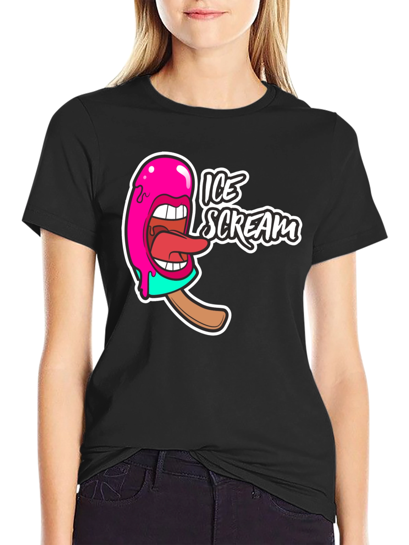 Ice Scream Graphic T-Shirt - Funny Novelty Tee
