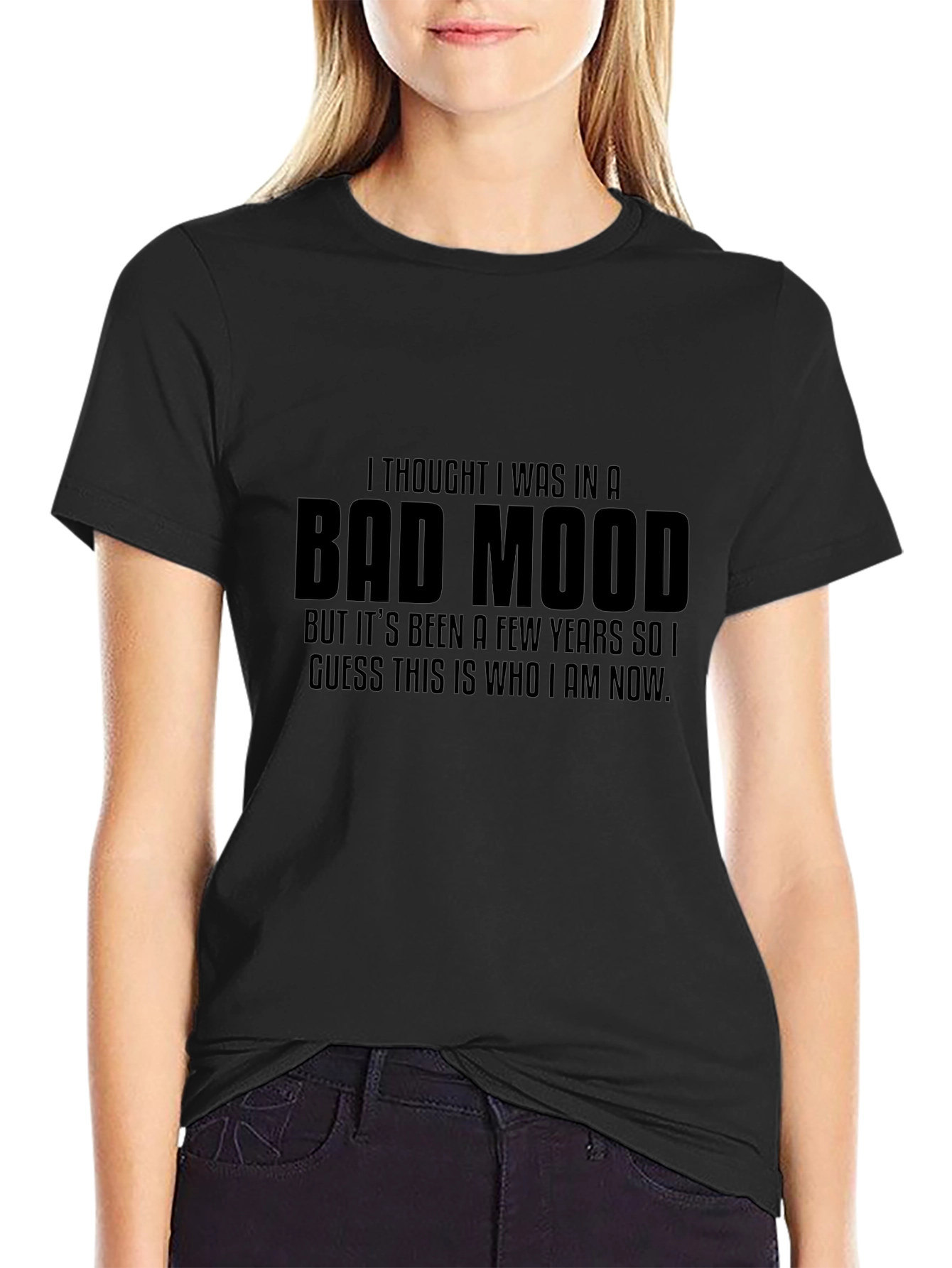 Bad Mood Graphic T-Shirt - Humorous Mens Tee