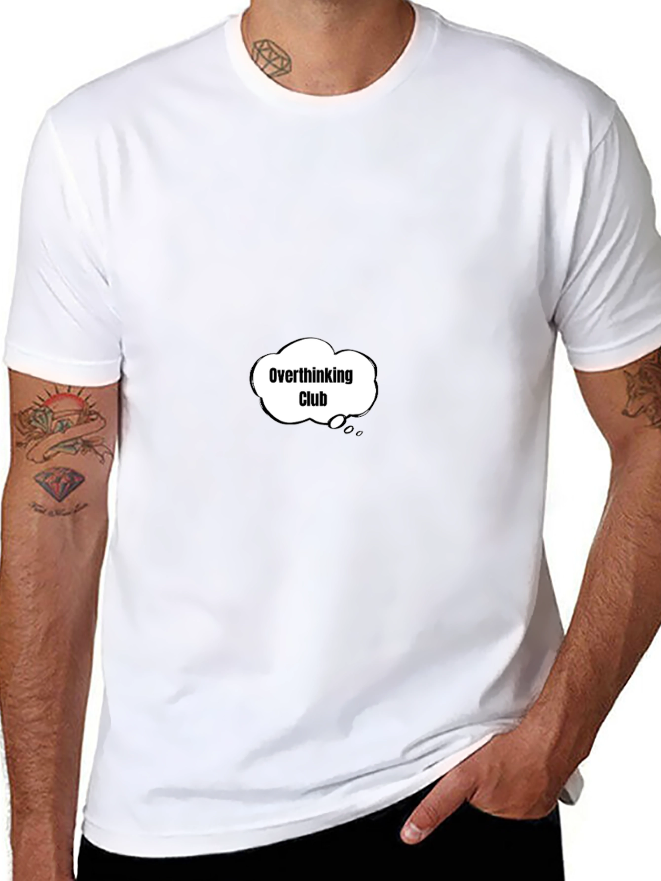 Overthinking Club T-Shirt - Comfortable Black Tee