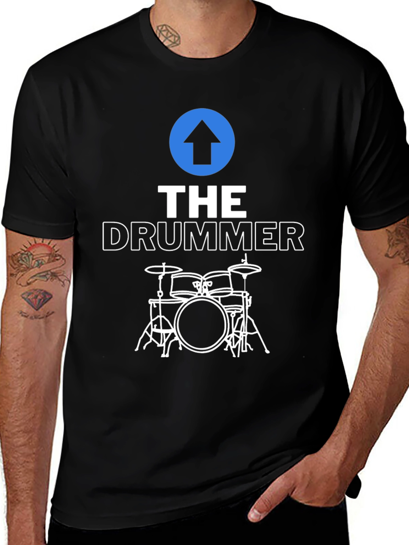 The Drummer Graphic Tee - Music Lover T-Shirt