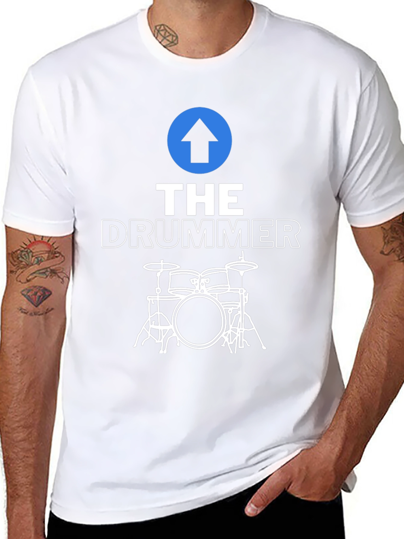 The Drummer Graphic Tee - Music Lover T-Shirt