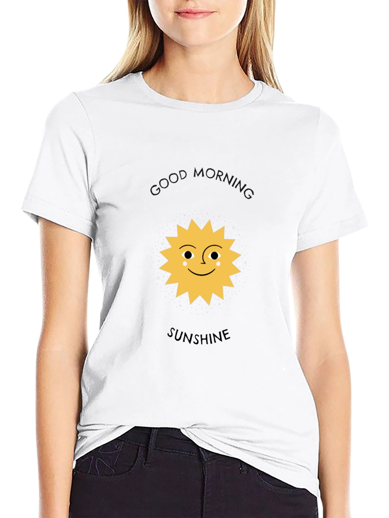 Sunshine Graphic Tee - Black Cotton Blend
