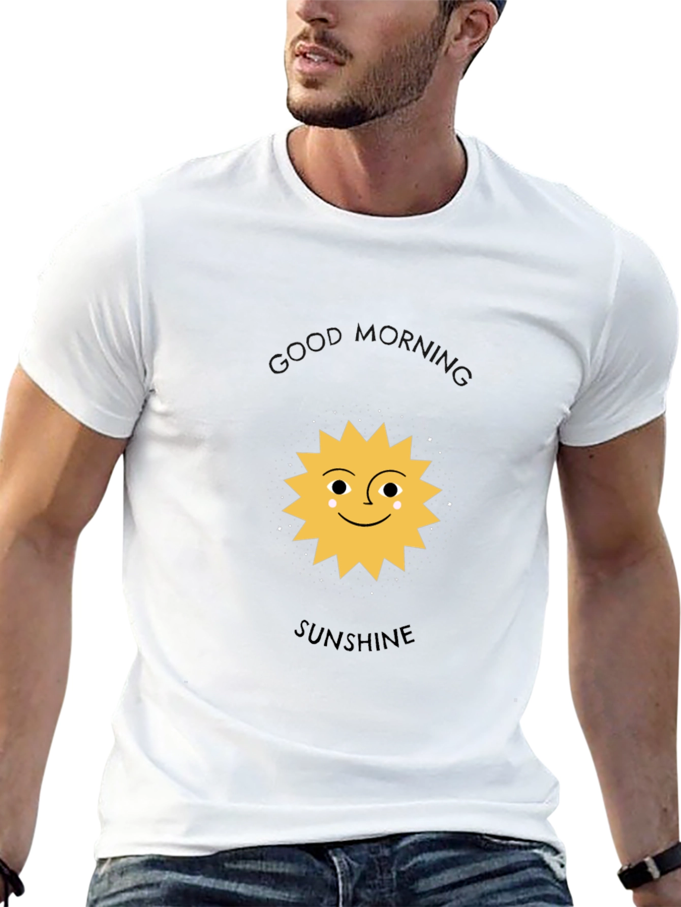 Sunshine Graphic Tee - Black Cotton Blend